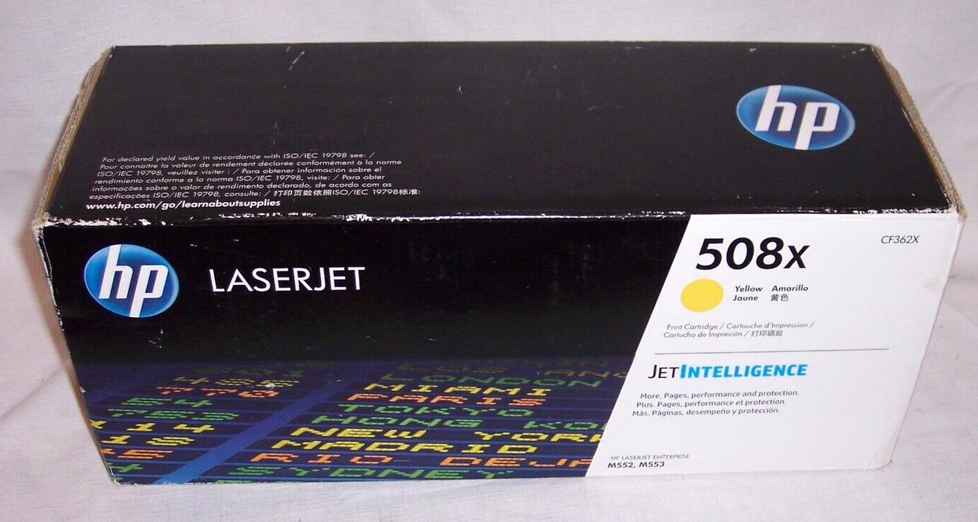 Genuine New Sealed HP CF362X Yellow Toner Print Cartridge LaserJet M552 M553