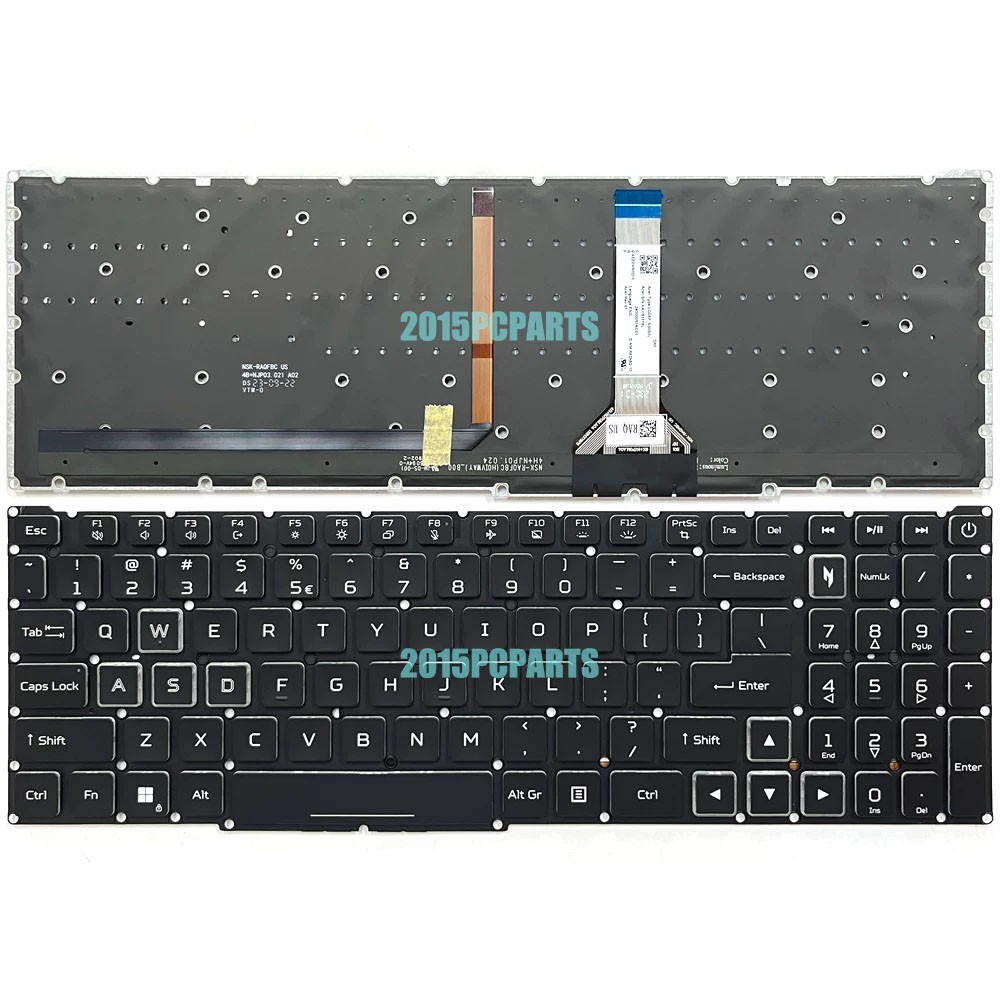 Acer Nitro 16 AN16-61 AN16-73 17 AN17-41 AN17-42 Keyboard 4-Zone RGB Backlit US