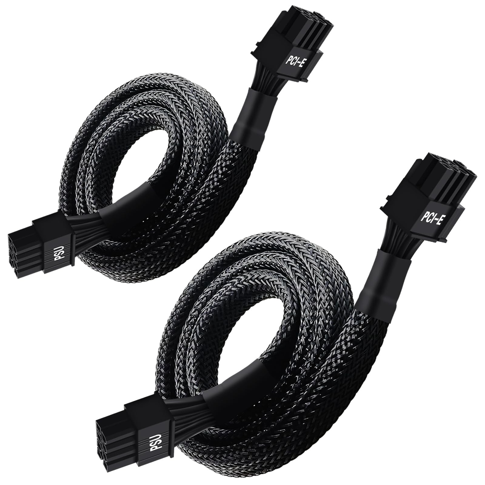 (2-Pack) 8 Pin PCIe Cable for Seasonic PSUs, PCIe 8 Pin Male to PCIe (6+2) Ma...