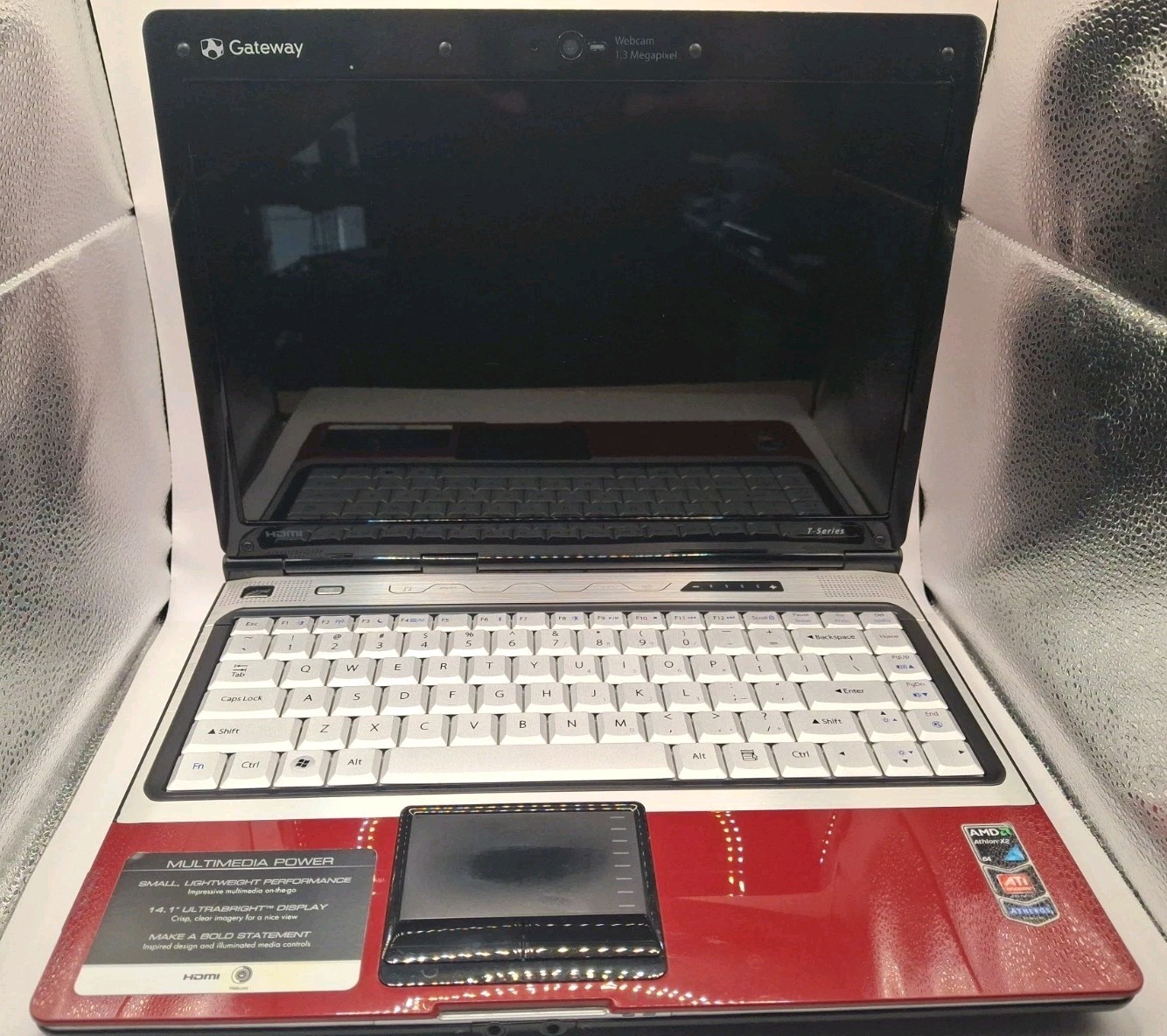 14" Gateway T-Series W350A AMD Athlon 64 X2 1.90GHz/3GB/160GB/DVD/WiFi/Win7Pro