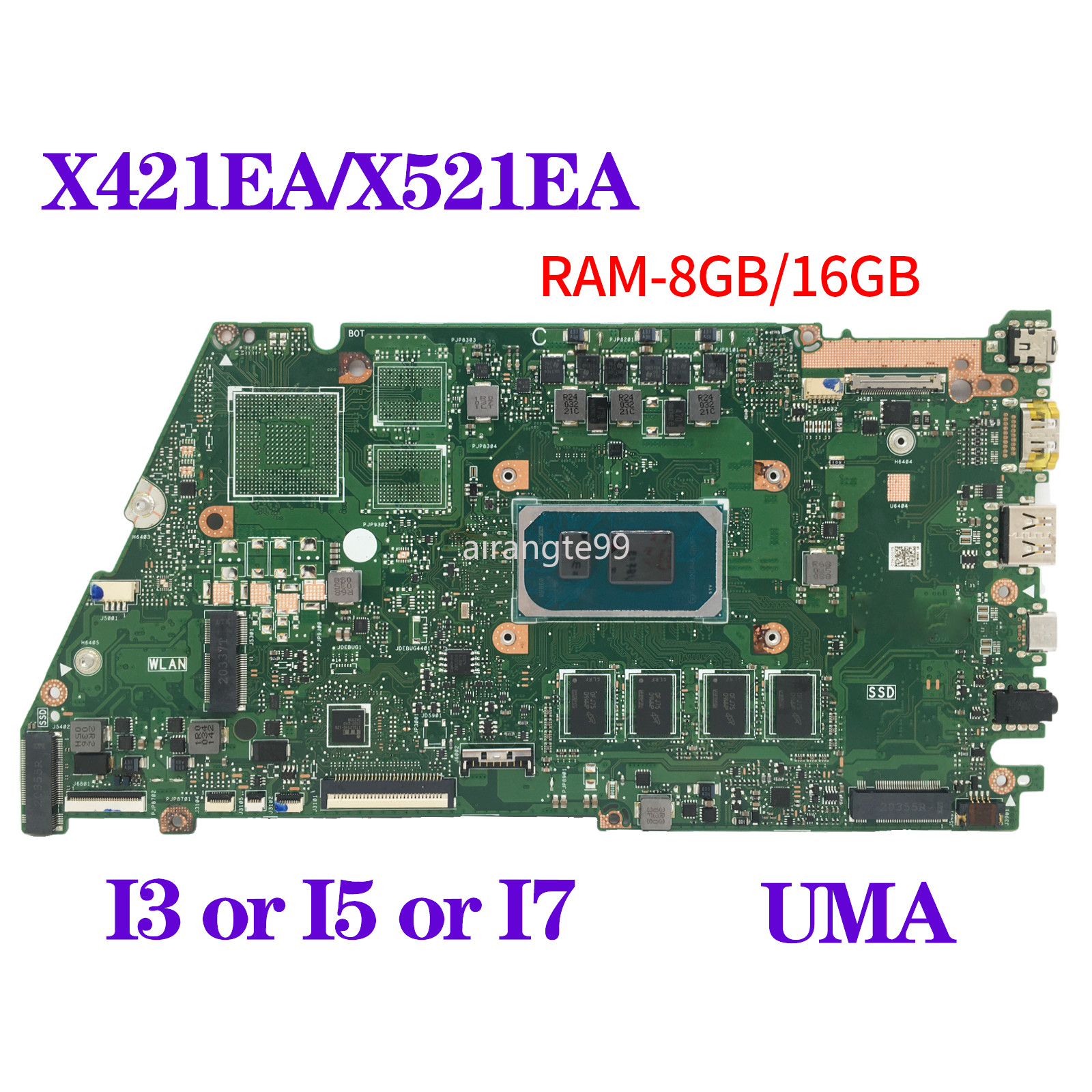 Motherboard for ASUS X421E X421EA X421EAY X421EAYB X421EQ X421EP X521EA X521EQ