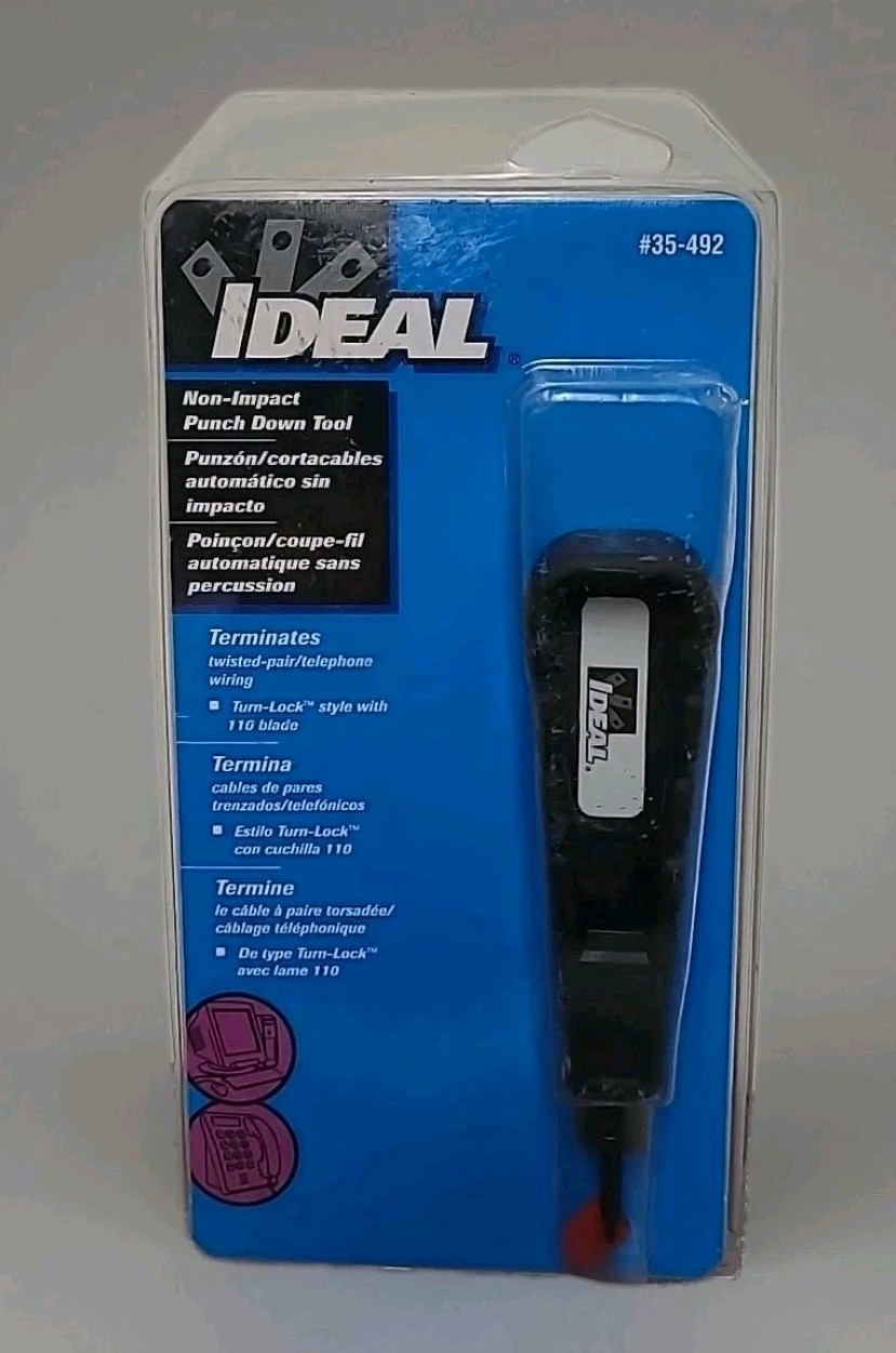 Ideal Punchmaster  #35-492,   Non-Impact Punch Down Tool,  Made In USA,  NEW