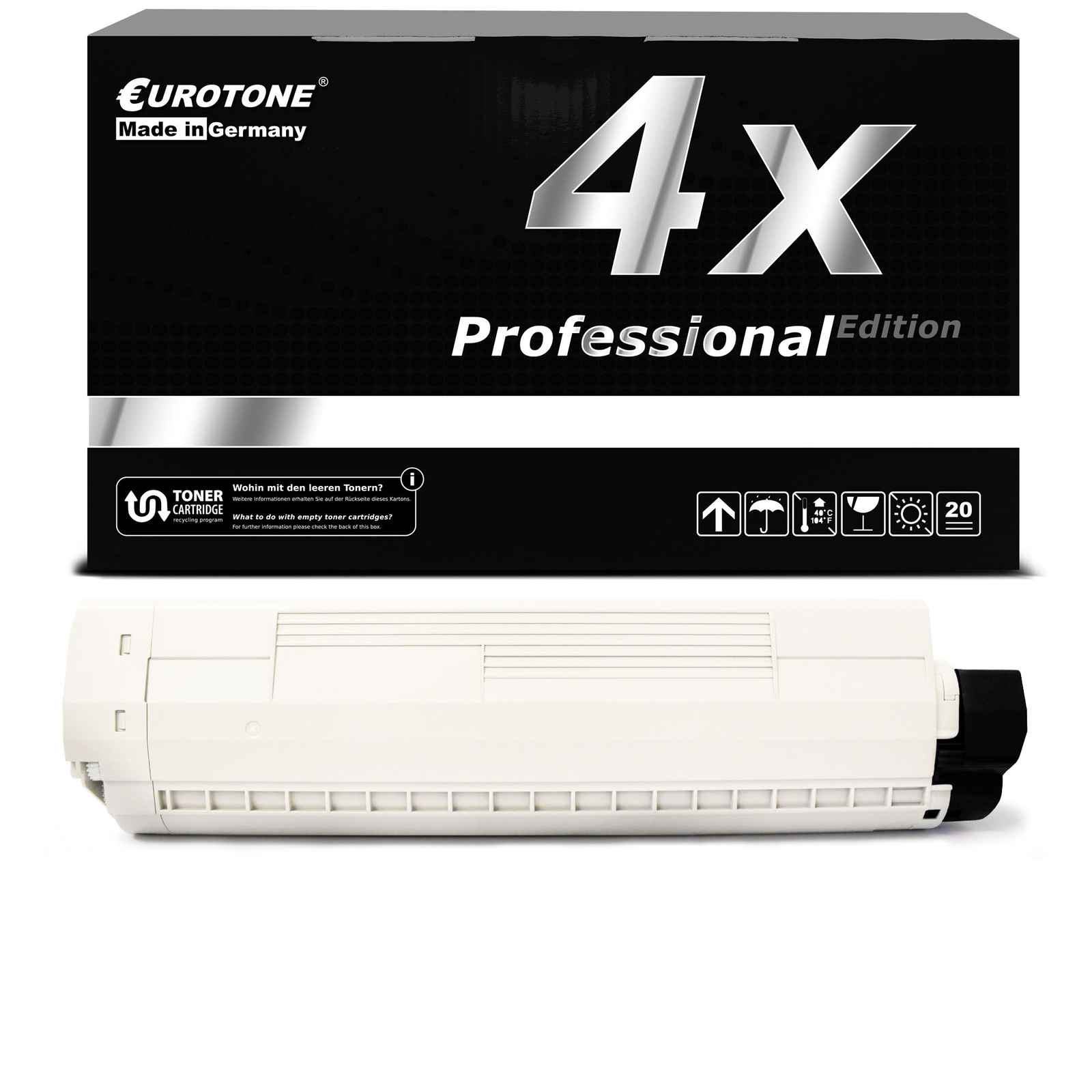 4X Eurotone Pro Toner Black For Oki Es-8430-Dn