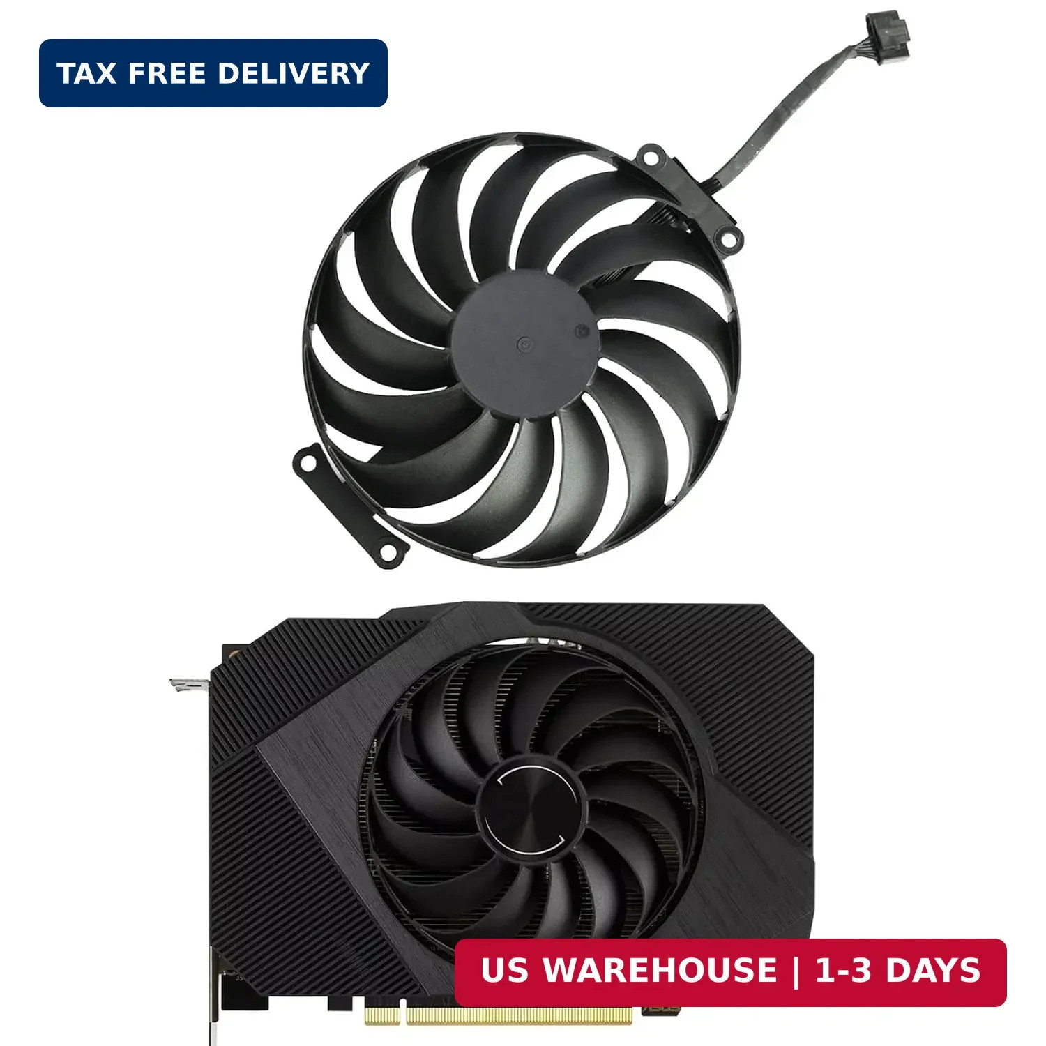 95MM 6PIN T129215SU CF1010U12D for RTX3050 RTX3060 Phoenix GPU Fans ITX for ASUS
