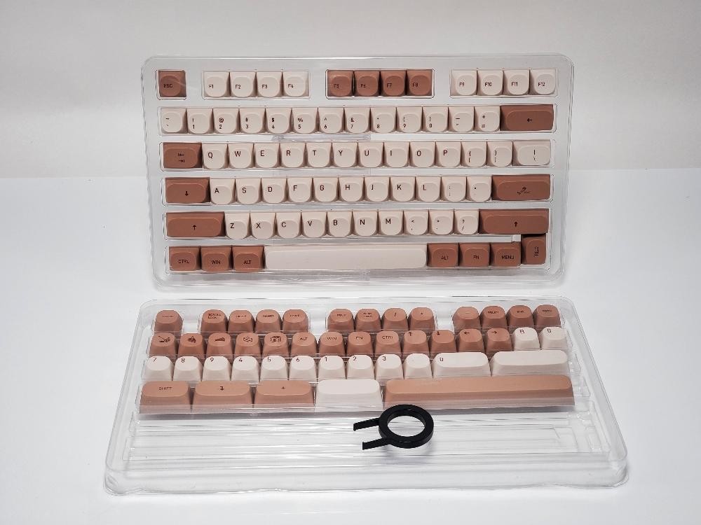 TIMSEKER 119 Keycaps Set MA Profile PBT Dye Sub ANSI Cherry MX Brown Grey