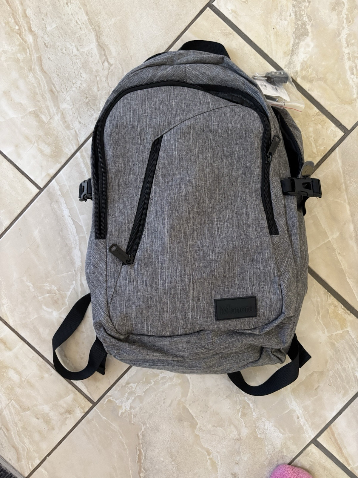 Mancro 17.3” Business, School, Travel Laptop Backpack With USB Charging Port