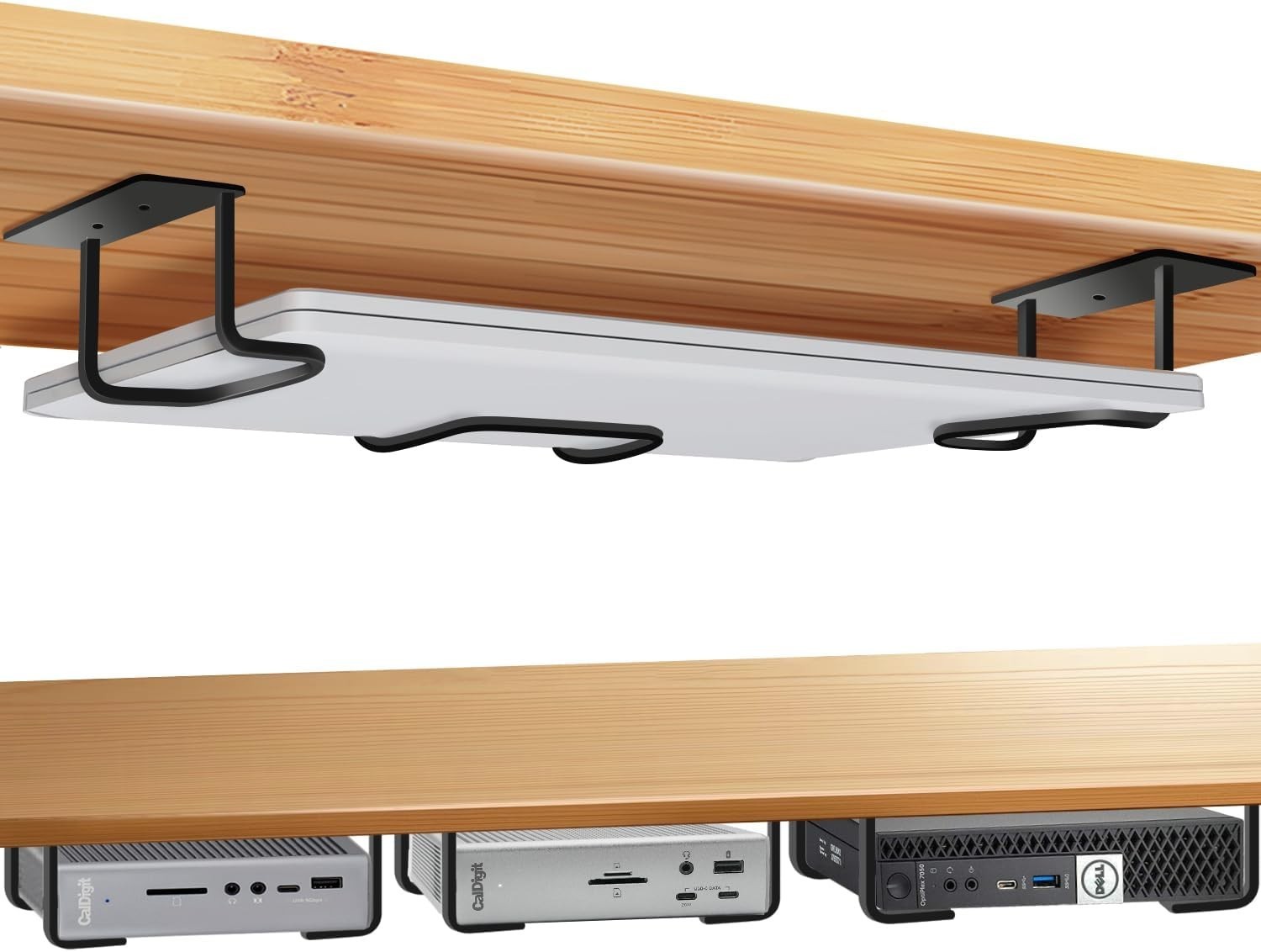 Under Desk Laptop Mount, Mount 2.7 inches inches, Black