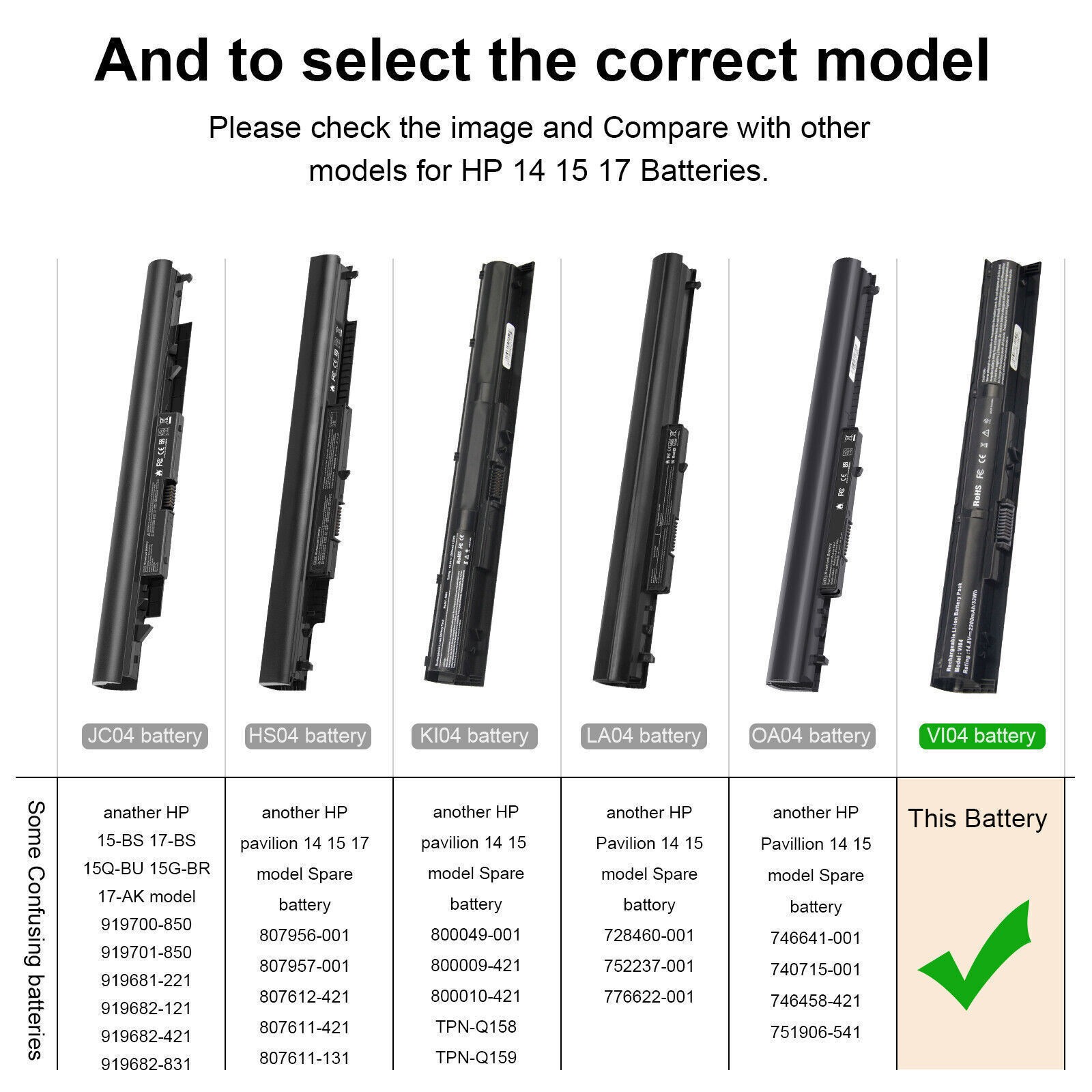 ✅LOT VI04 Battery For HP ProBook 455 440 450 G2 756743-001 756745-001 756744-001