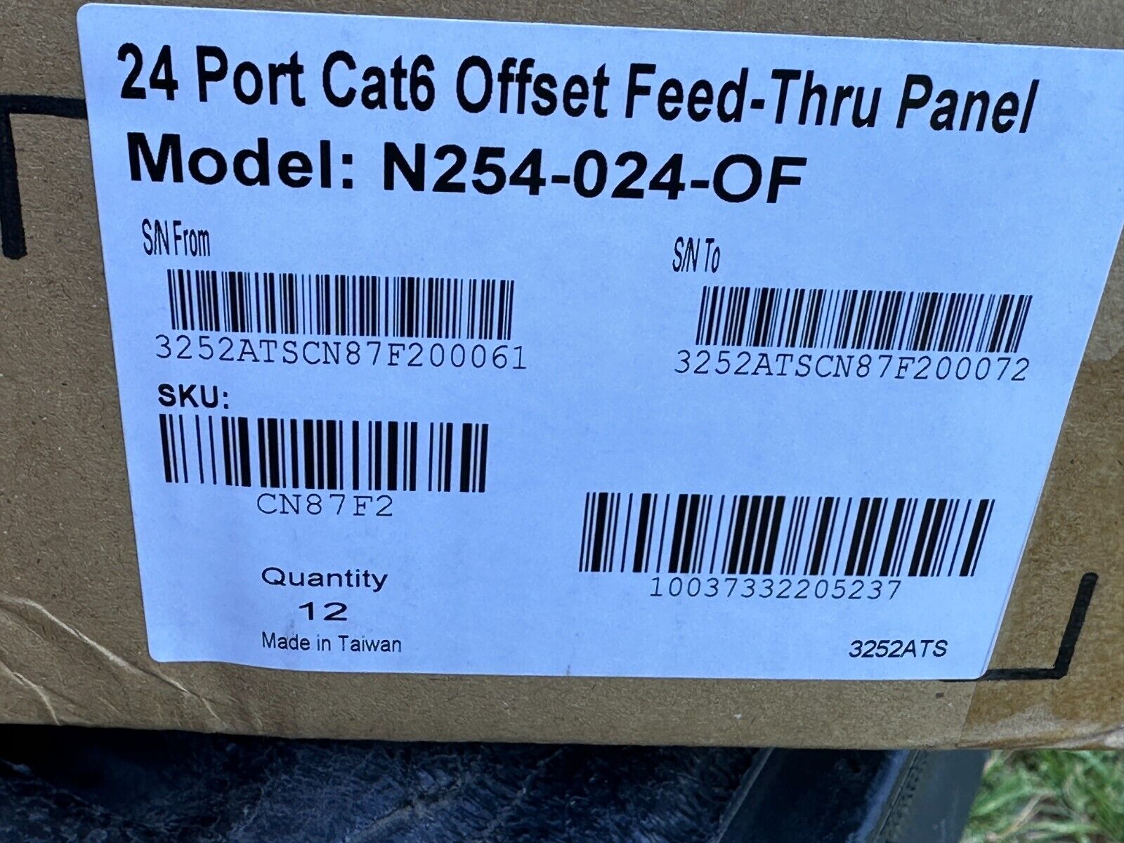 Tripp-Lite N254-024-OF 24 Port Cat6 Offset Feed-Thru Panel - Lot of 12 - NIB