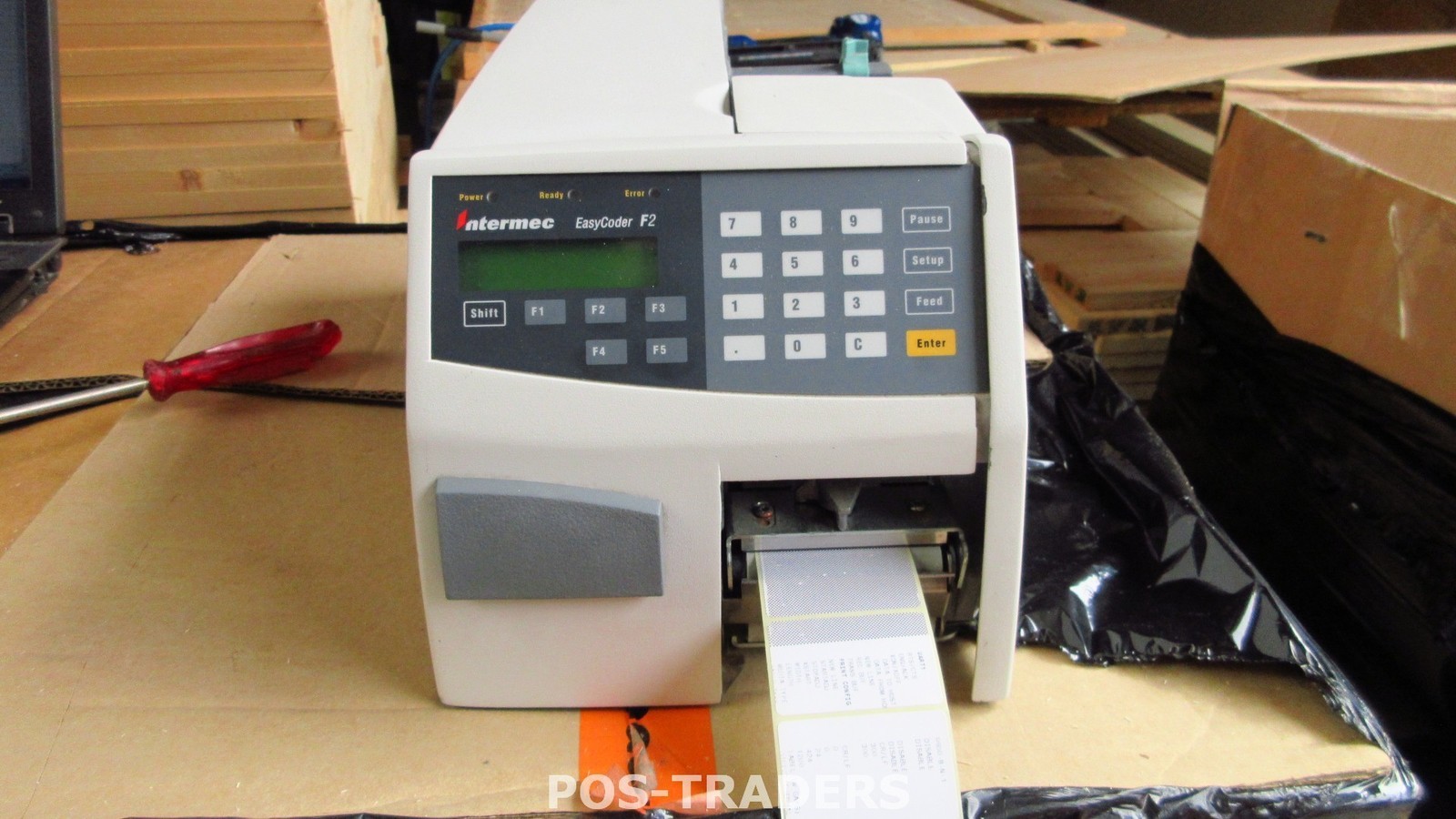 Intermec Easycoder F2 Direct Thermal Label Printer DT USB LAN - NO COVER - TESTED