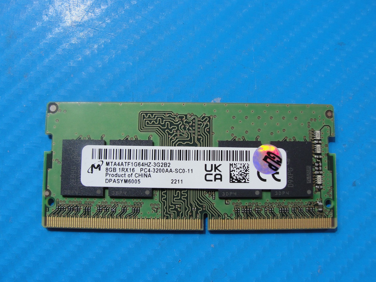 Dell 5430 Micron 8GB 1Rx16 PC4-3200AA Memory RAM SO-DIMM MTA4ATF1G64HZ-3G2B2