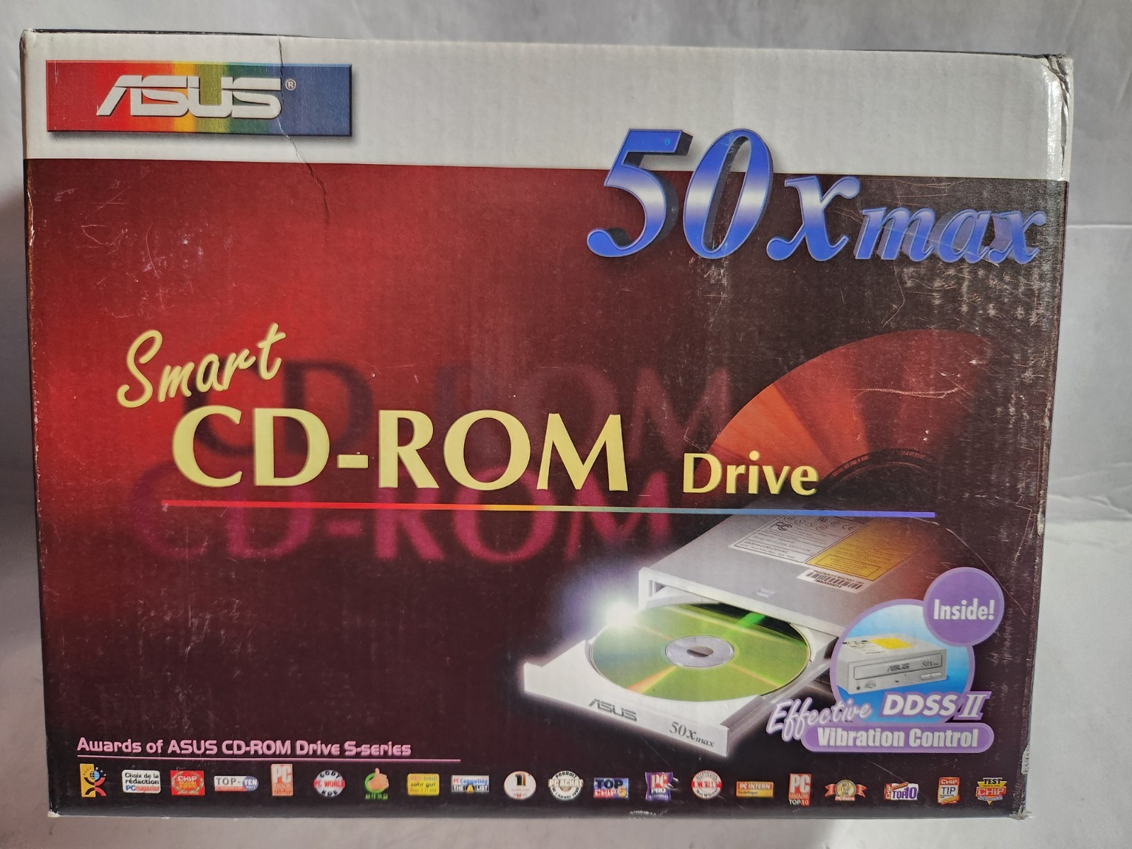 ASUS 50X MAX CD-S500/A4 CD-ROM SMART DRIVE CDS500A4 5VDC 1.2A 12VDC 1.5A NIB