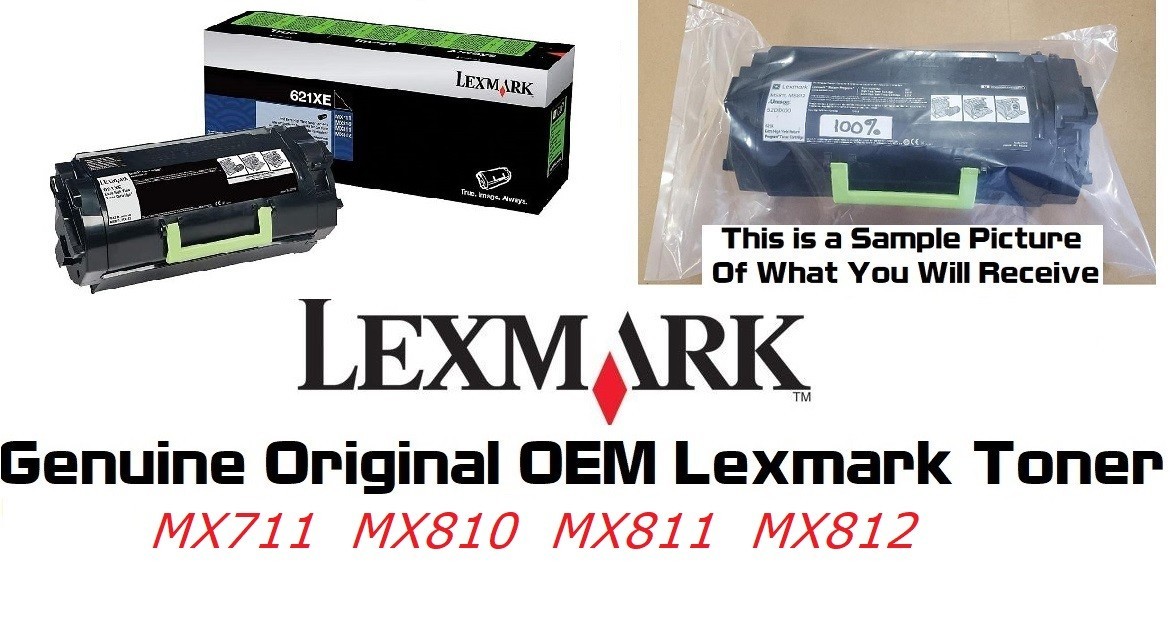 New UNUSED Genuine Lexmark 621XE Toner MX711 MX810 MX811 MX812 62D1XOE OPEN BOX