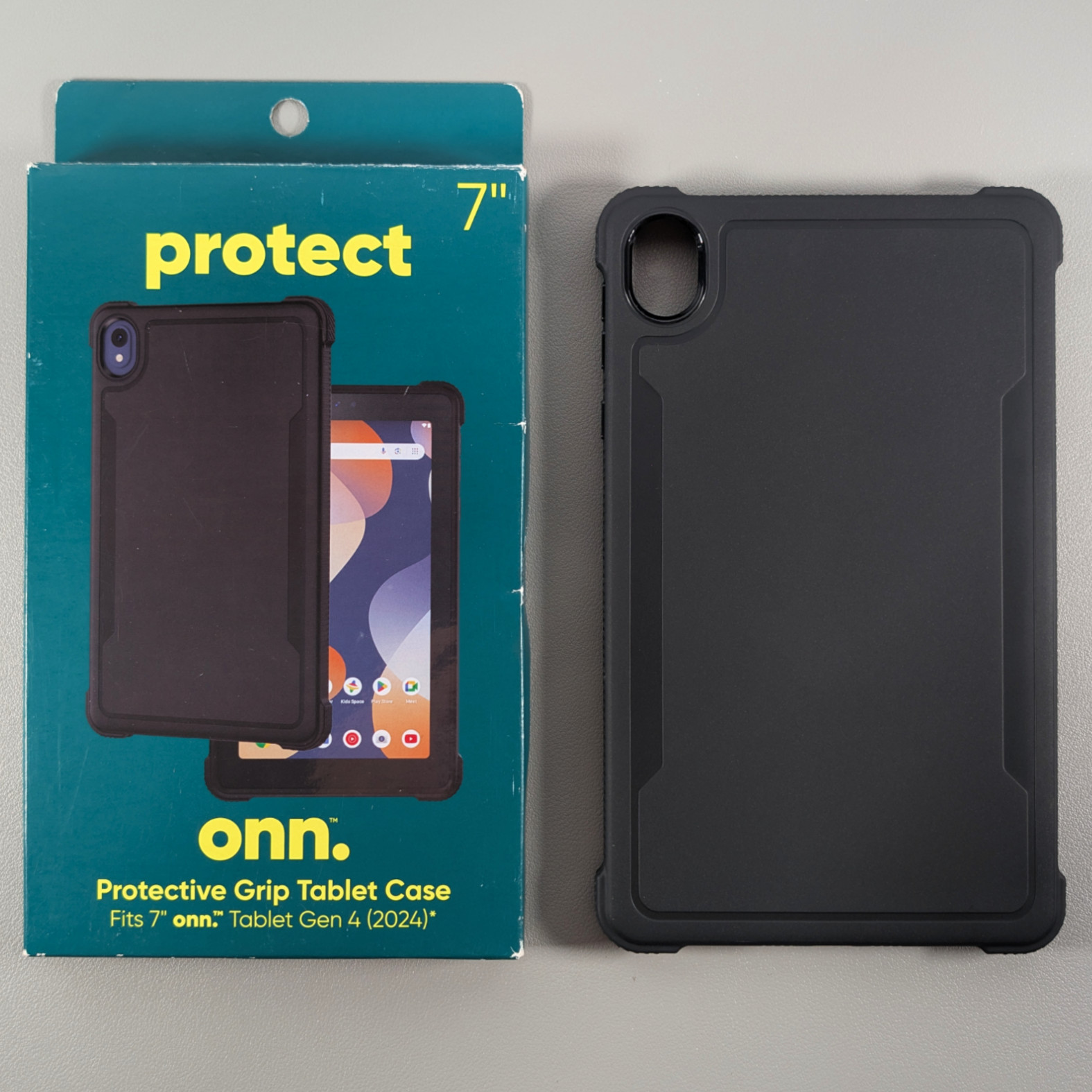 ONN Tablet Case for 7" onn. Tablet Gen 4 2024 - Black Protective Grip Case