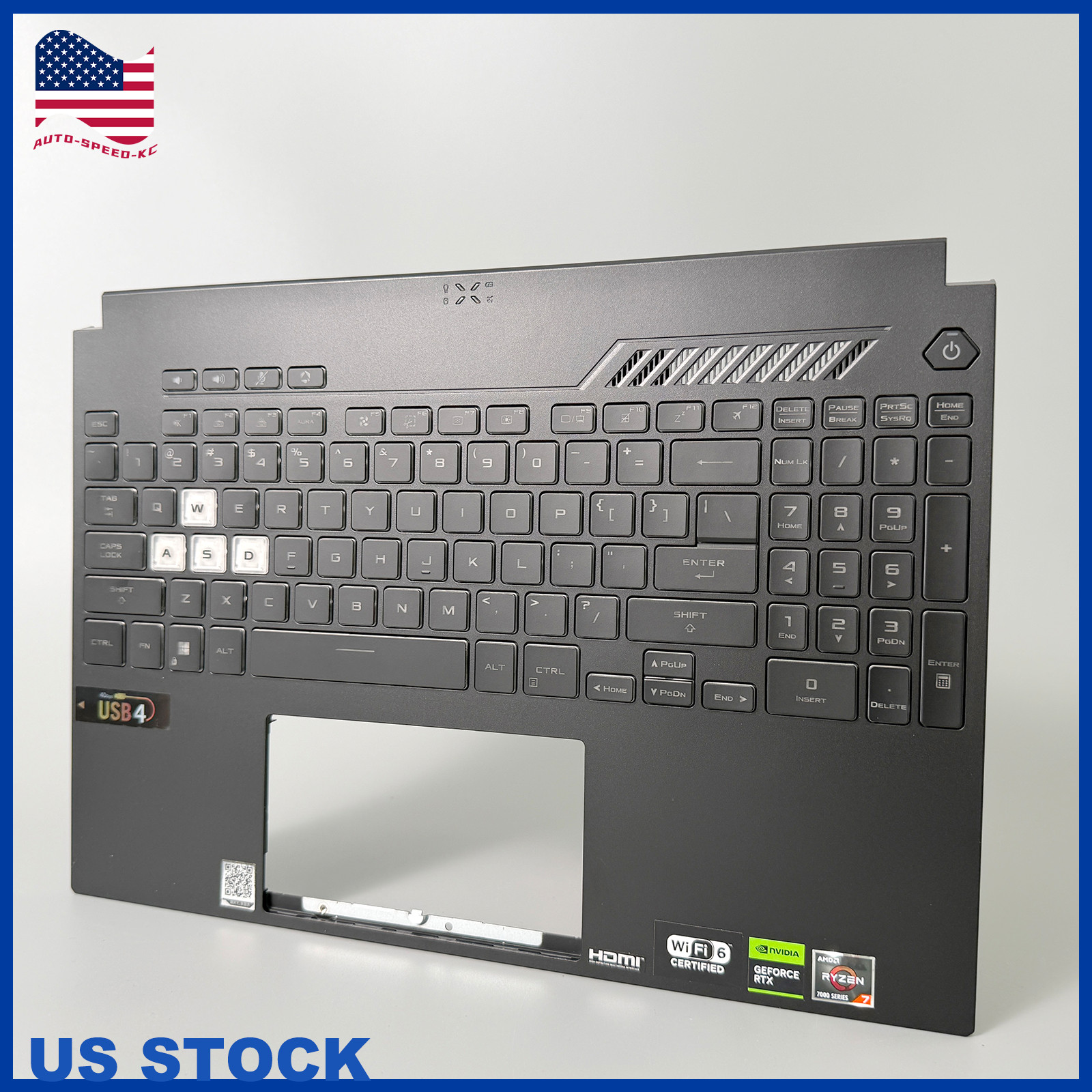 For ASUS TUF Gaming FX507 FA507 FX507Z A15 F15 Palmrest with Backlit Keyboard