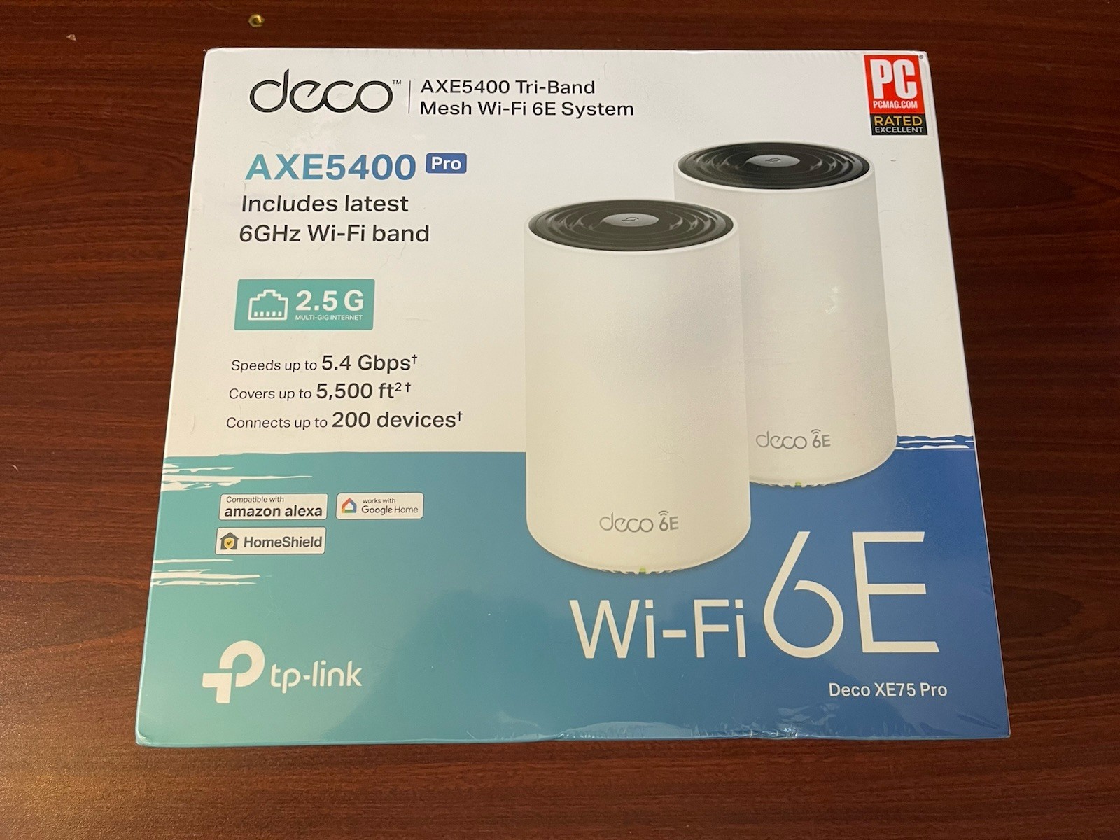 TP-Link Deco XE75 Pro AXE5400 WiFi 6E Mesh System 2-Pack  – New SEALED