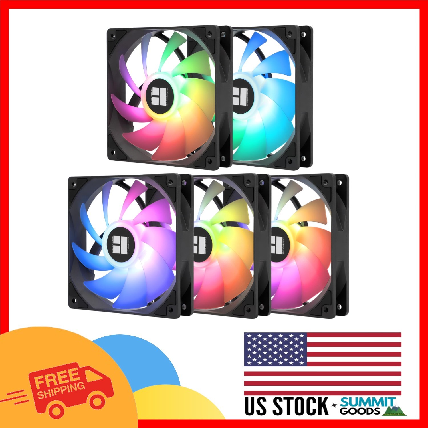 High-Performance 120mm ARGB Case Fans - 4-Pin PWM Silent Operation