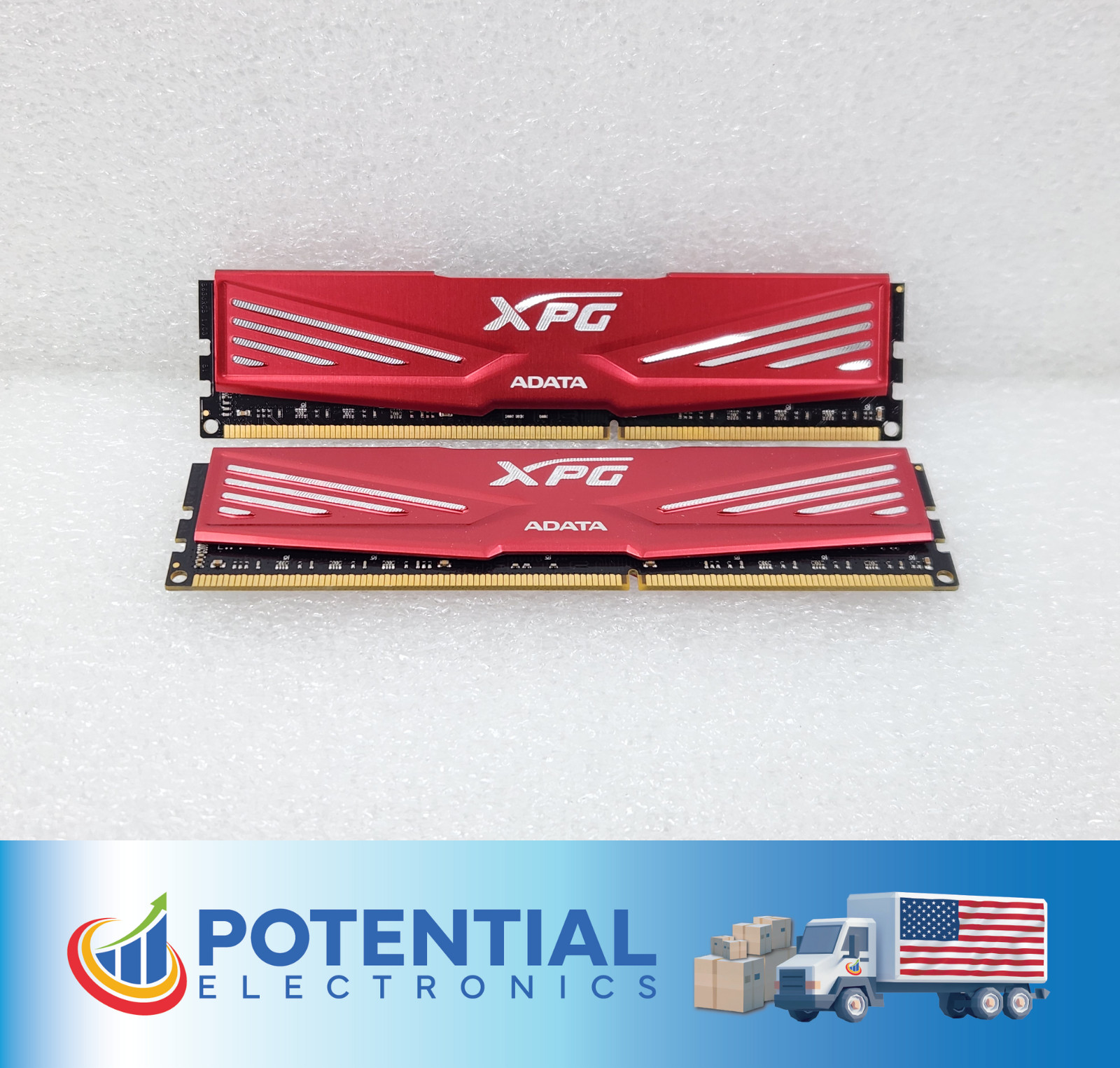LOT OF 2 ADATA XPG AX3U1600W8G9-RR 16GB (2x8GB) DDR3-1600 Desktop Memory