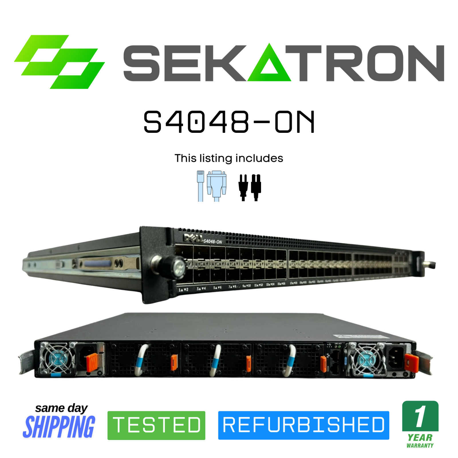 🔀 Dell S4048-ON Data Center Switch 48x 10GbE SFP+ 6x  6x 40GbE QSFP+ Dual PSU ⚡