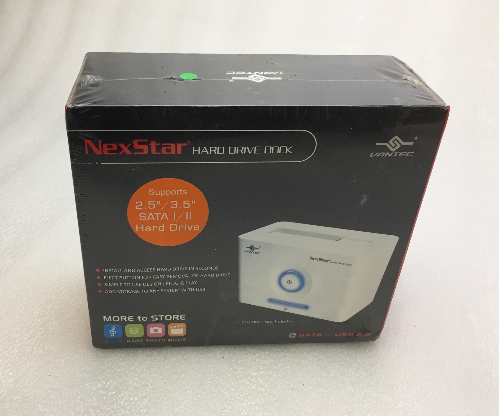 NEW Vantec NexStar 2.5"/3.5" SATA to USB 2.0 Hard Drive Dock - Model NST-D100S2