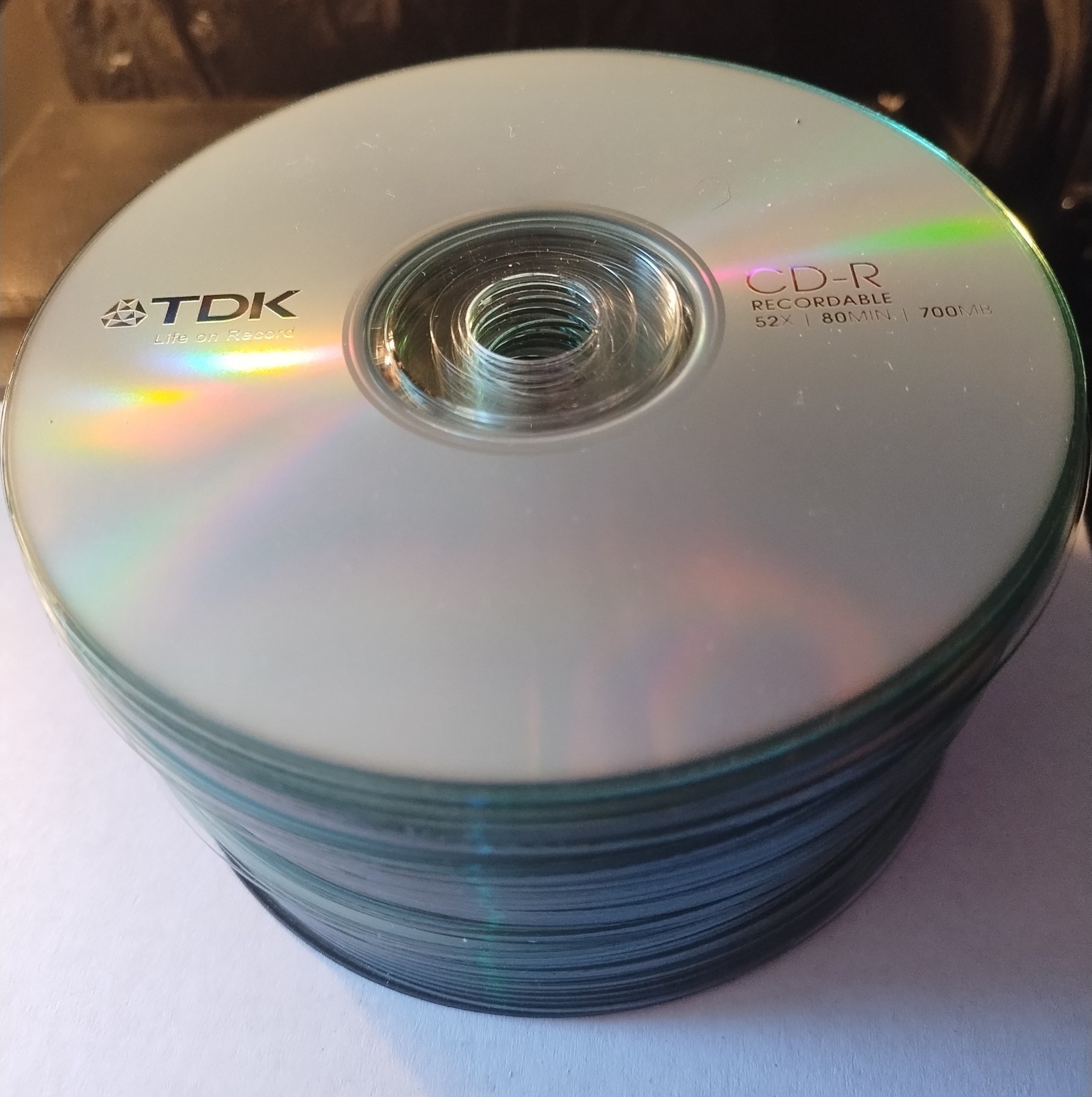 TDK CD-R Recordable, 52x, 80 Minutes, 700 MB, Set Of 48