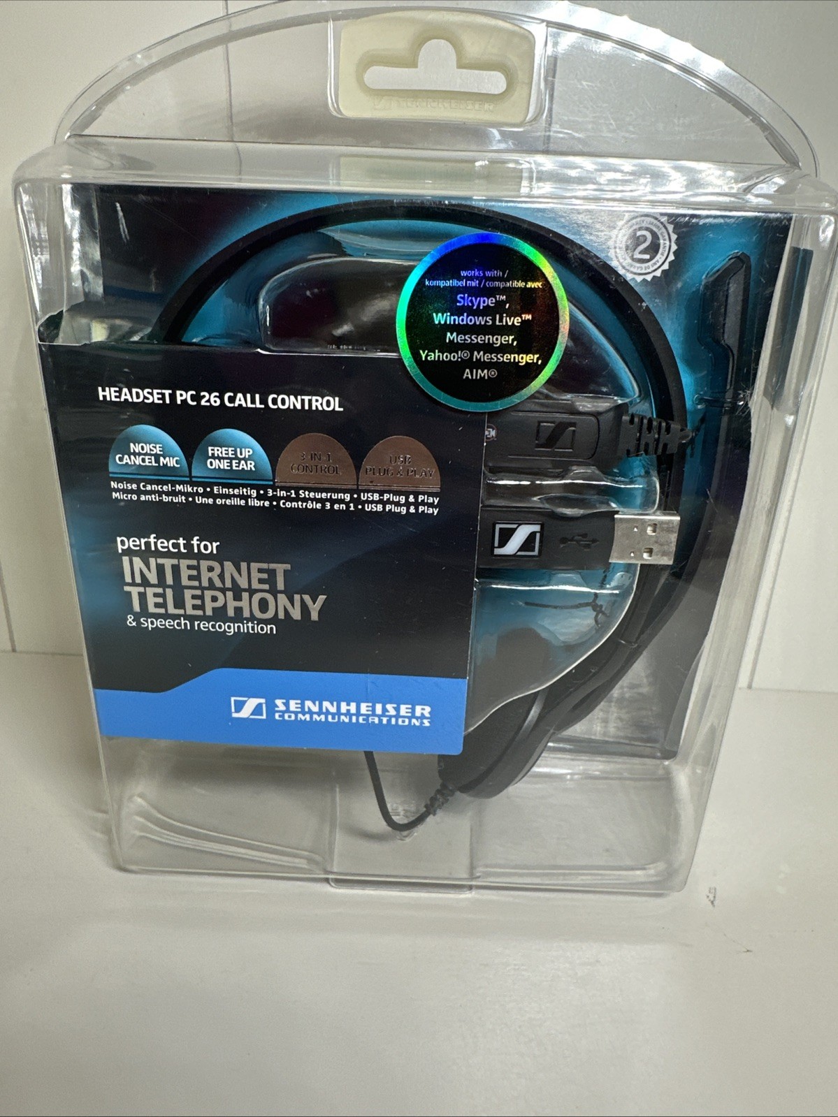 Sennheiser Communications PC 26 Call Control Headset for Internet Telephony NEW