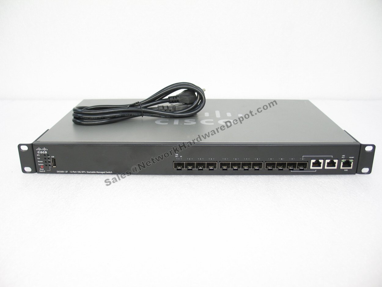 Cisco SX550X-12F-K9 12-Port 10Gb SFP+ & 2x RJ45 Managed Switch - 1 Year Warranty