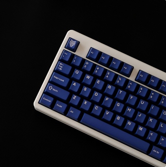ABS Two-Tone Factory Profile 114 Key Keycaps with Mixed Blue Backlight