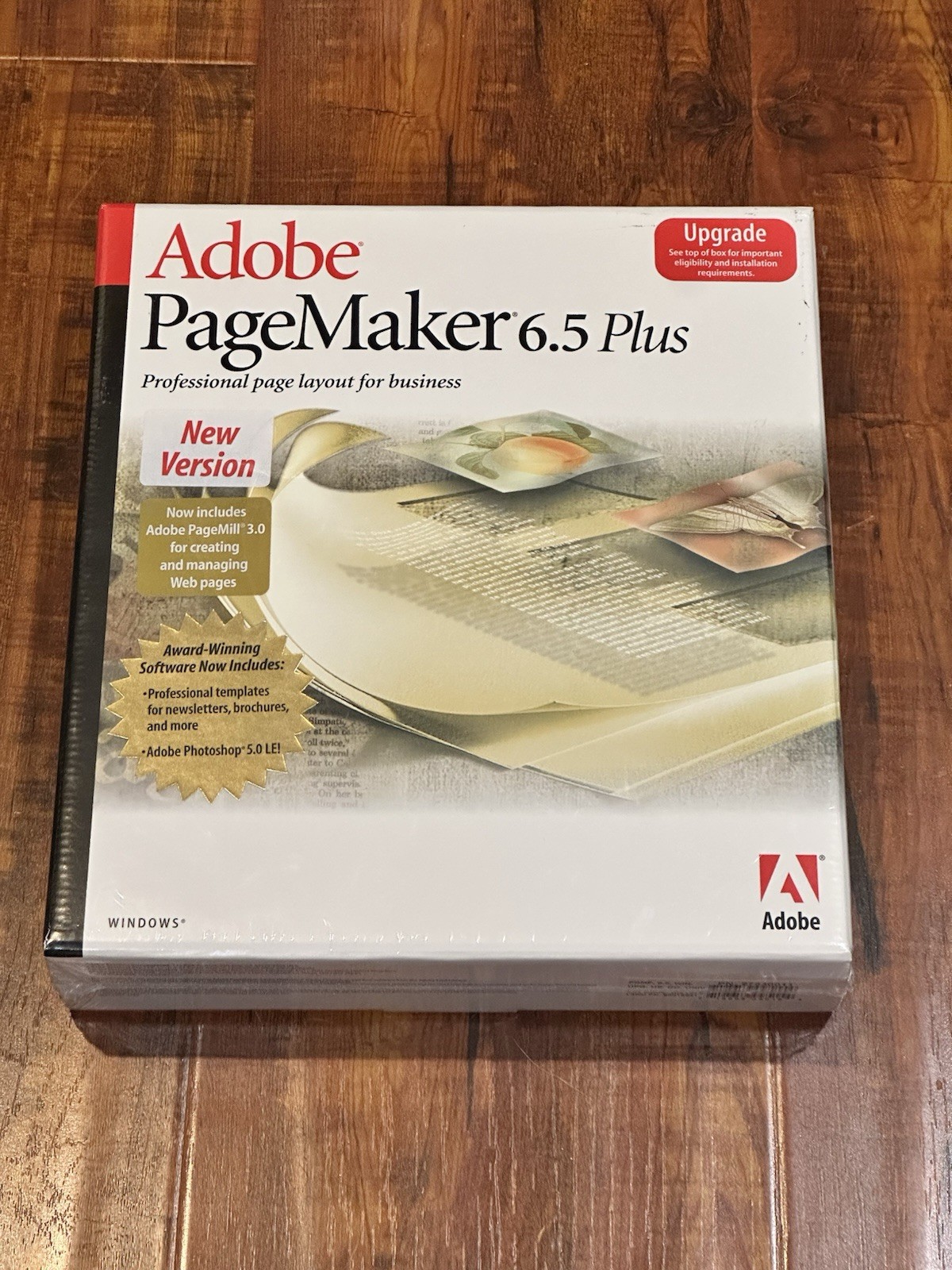 Vintage 1999 Adobe PageMaker 6.5 Plus Upgrade for Windows - New & Sealed