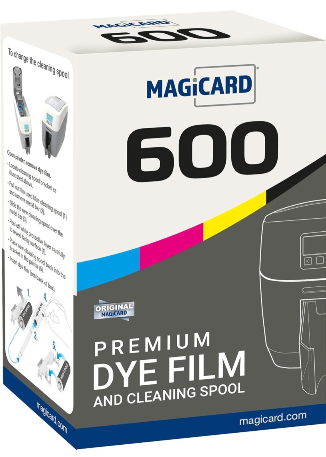 Genuine Magicard MB250YMCKOK/2 YMCKOK Color Dye Film Ribbon Magicard 600 Duo 250