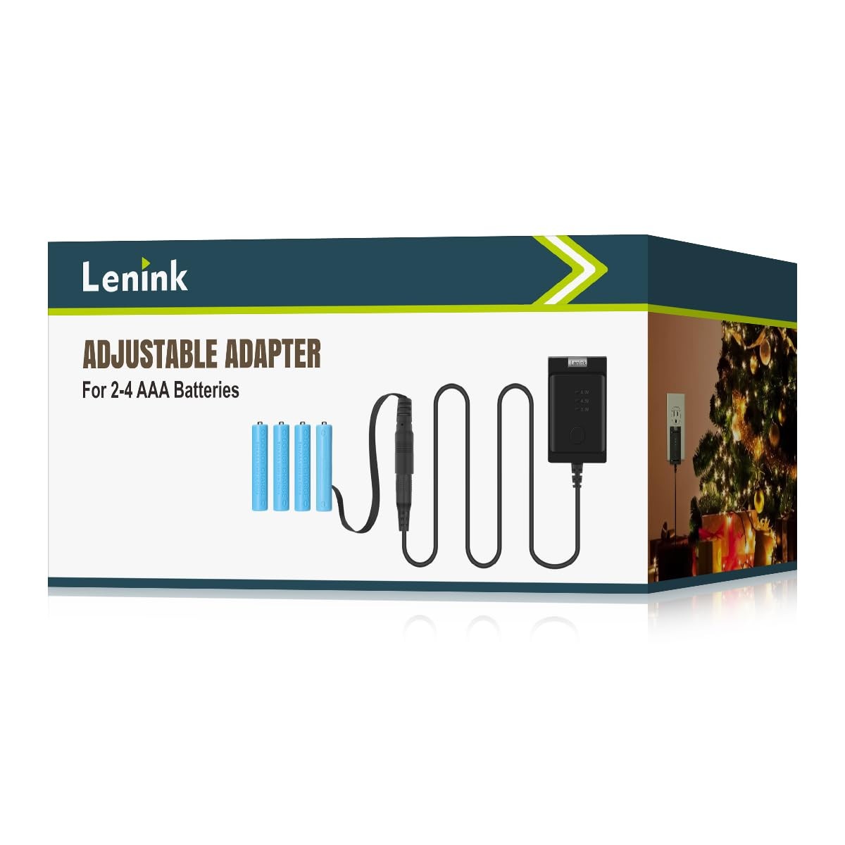 Lenink Adjustable AC Power Supply Adapter for AAA Batteries, 3V to 6V, Black 