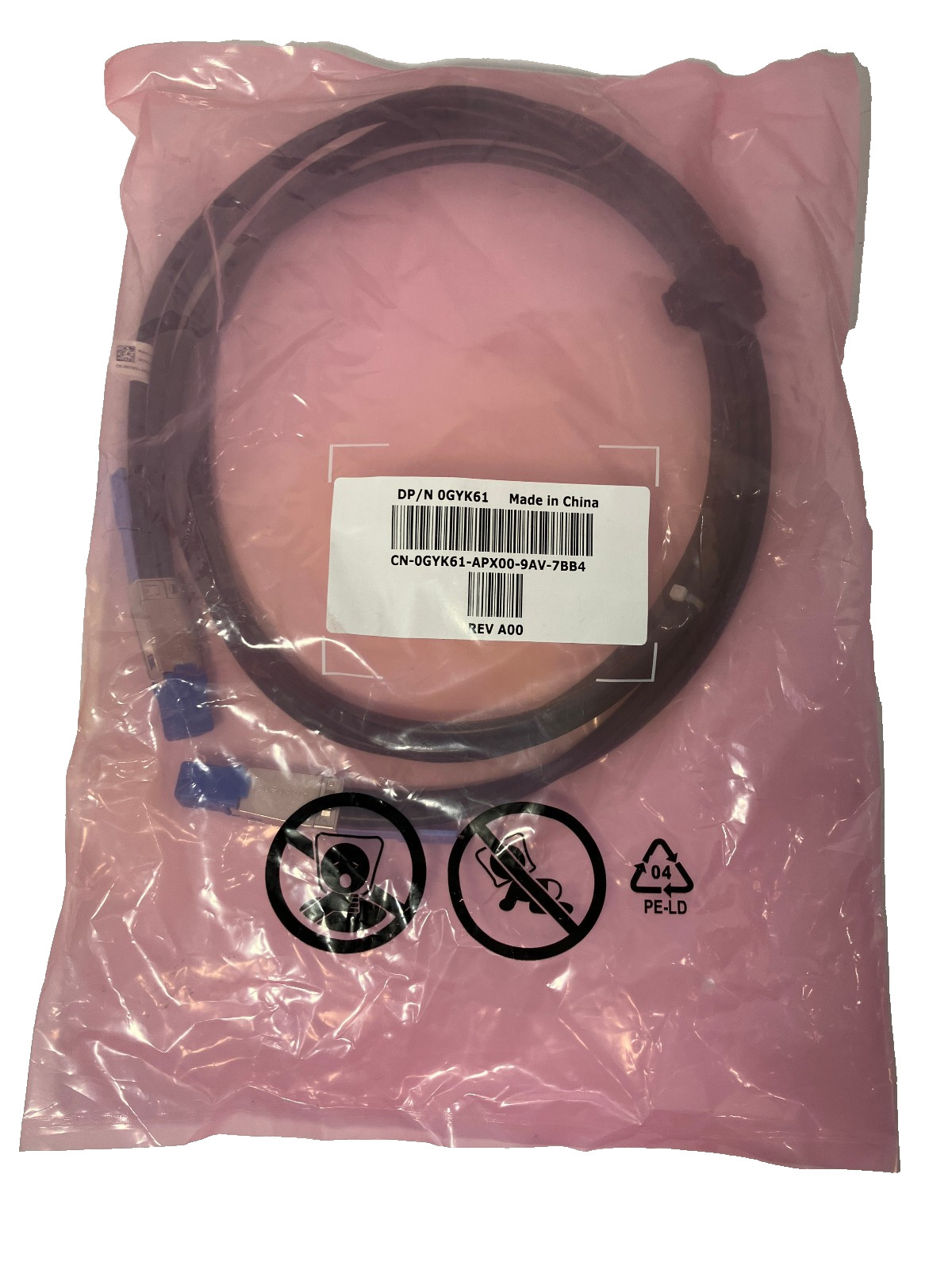 Dell 0GYK61 PowerVault MD1400 Mini-SAS HD External 28AWG 2m Cable 12GBs NEW