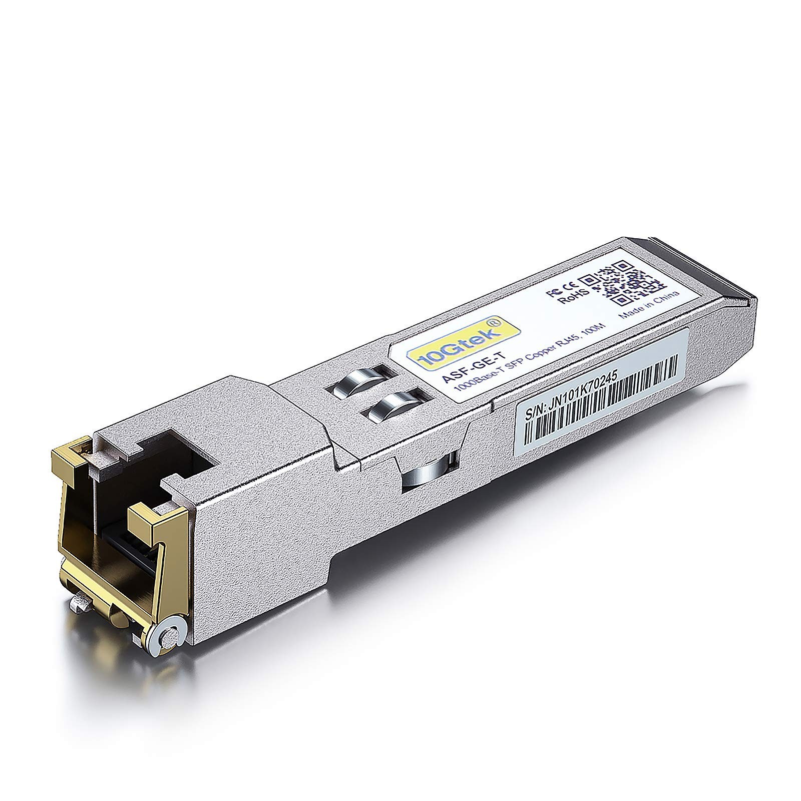 10Gtek 1.25G SFP-T, 1000BASE-T Copper SFP, SFP to RJ45 SFP Module Transceiver