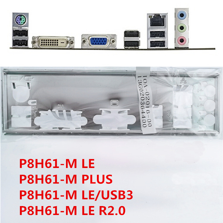 For Asus P8H61-M LE R2.0 & P8H61-M LE/USB3 Shield IO I/O Backplate Motherboard