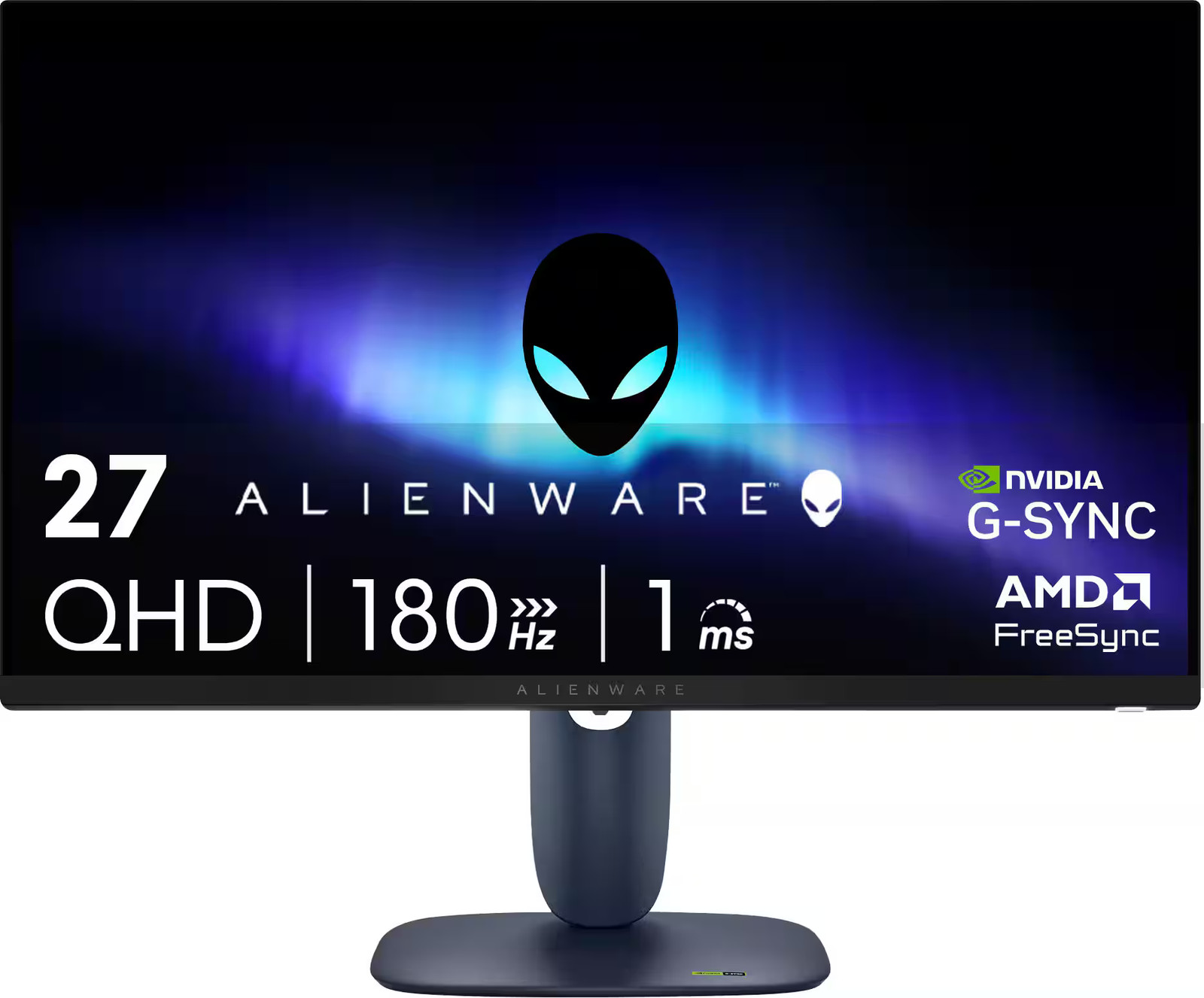 Alienware - AW2725DM 27" IPS LED QHD 180Hz 1ms FreeSync and G-Sync Compatible...