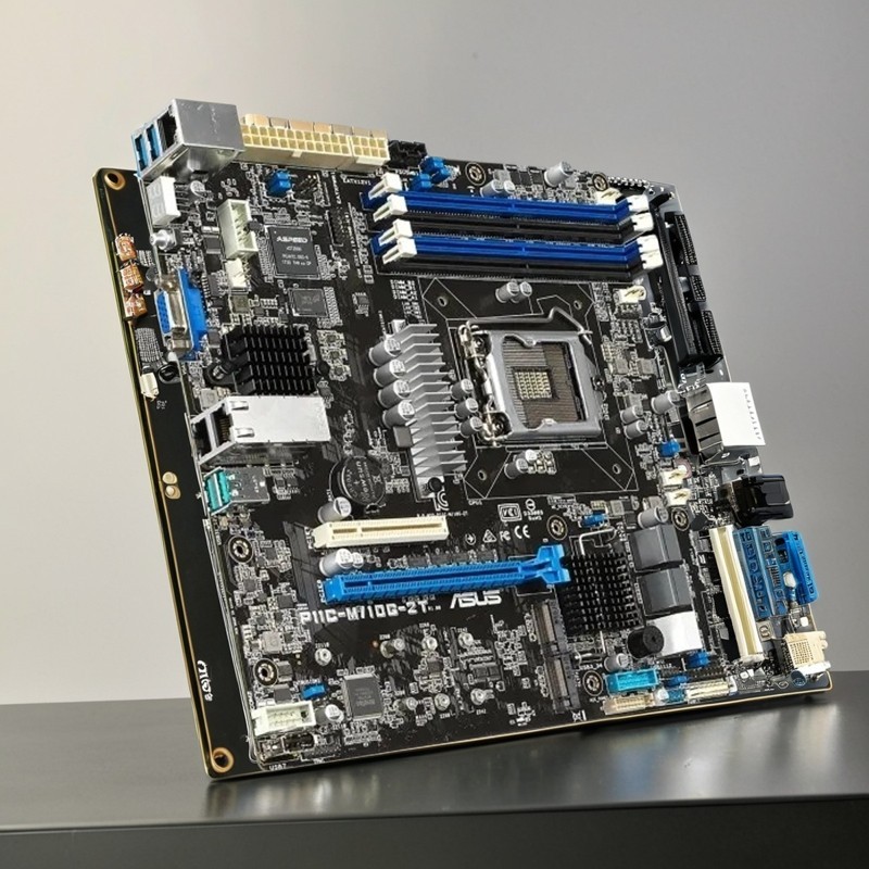 ASUS P11C-M/10G-2T mainboard C242 chipset, dual X550AT 10 Gigabit, optional KVM