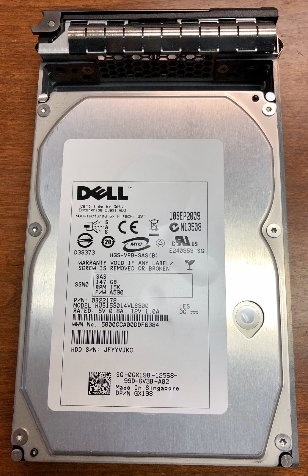 GX198 Dell Hitachi MUS153014VLS300 3.5 146GB 15K RPM SAS Hard Disk Drive 0B22178