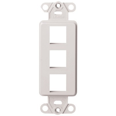 LEVITON 41643-W (10 Pcs)QUICKPORT DCORA PLATFORM (3-PORT) LEVITON  