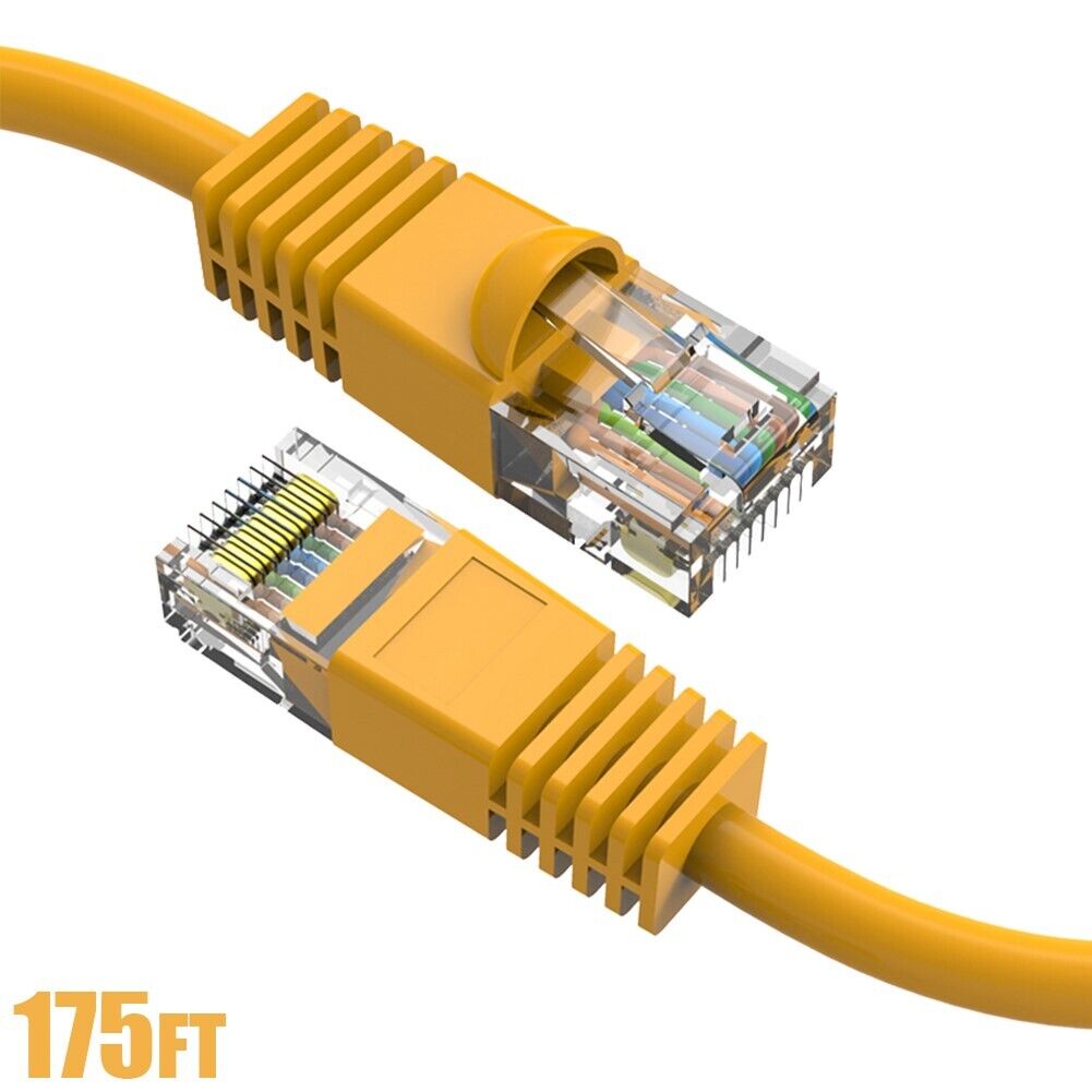 175FT Cat6 RJ45 Network Ethernet Router UTP Molded Snagless Patch Cable Yellow