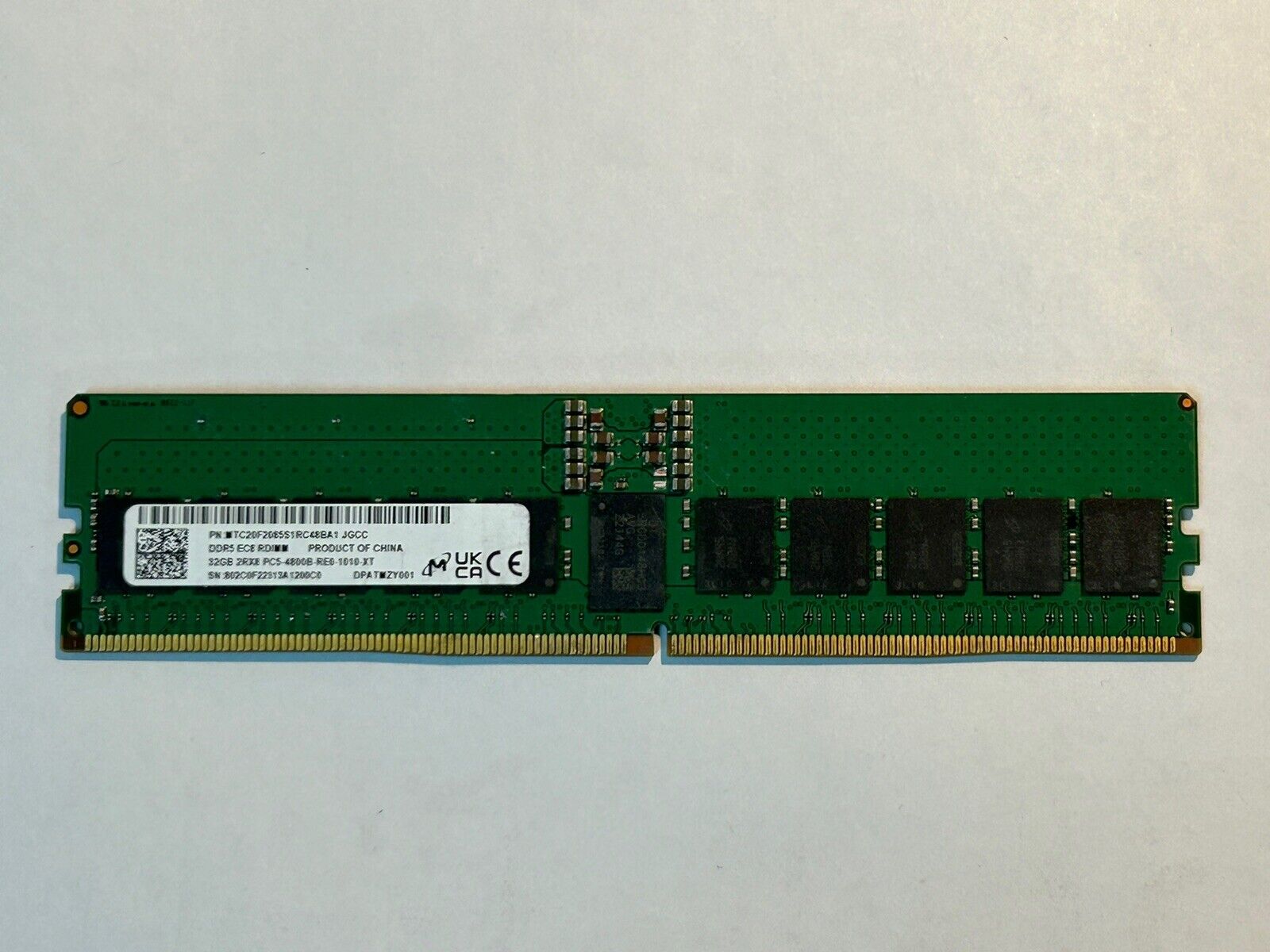 MICRON MTC20F2085S1RC48BA1 32GB 2RX8 PC5-4800B DDR5 SERVER MEMORY RAM