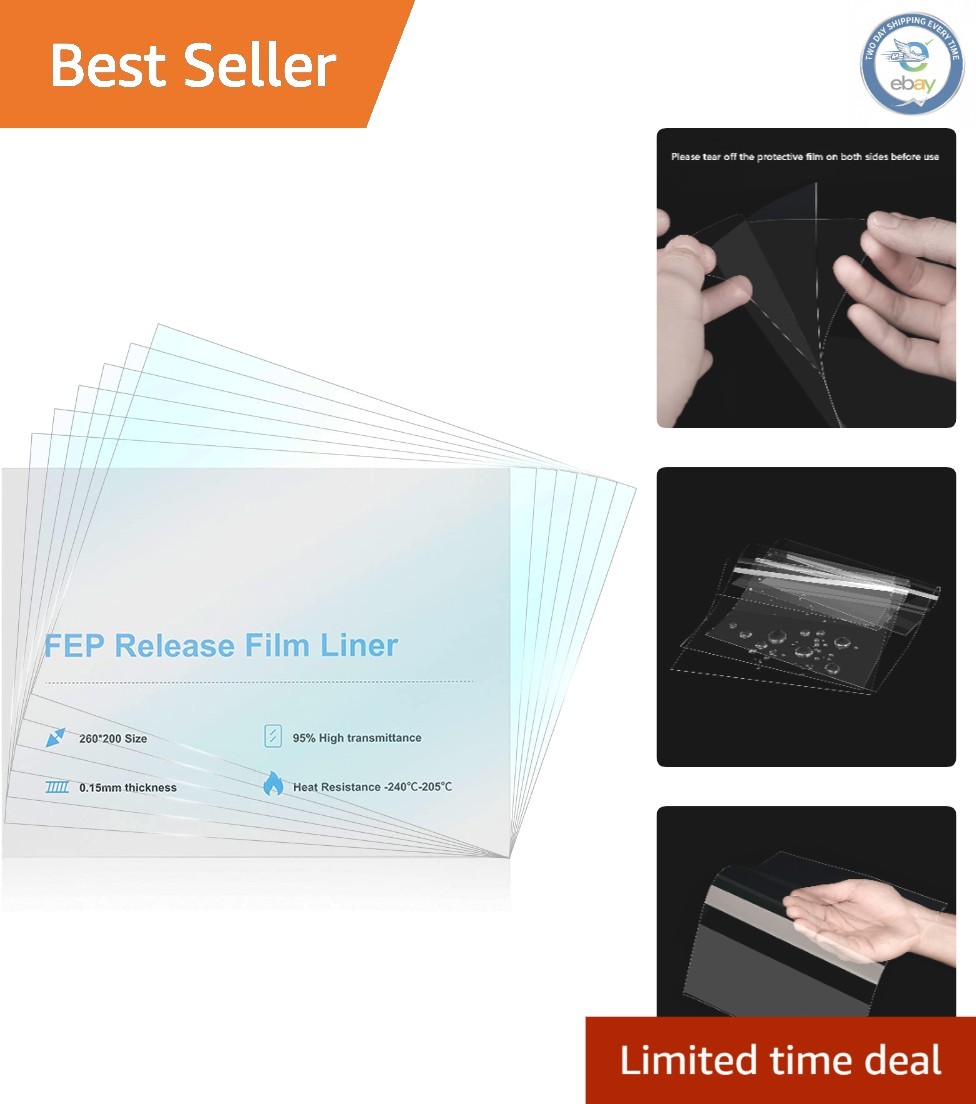 Durable 6PCS FEP Film Release for 3D Printers - Perfect for ELEGOO & Phrozen