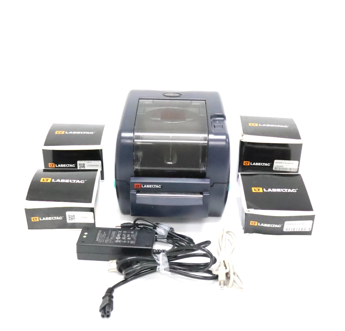 LabelTac 4 PRO Thermal Label Printer Bundle w/ Power Supply & 4 Supply Rolls
