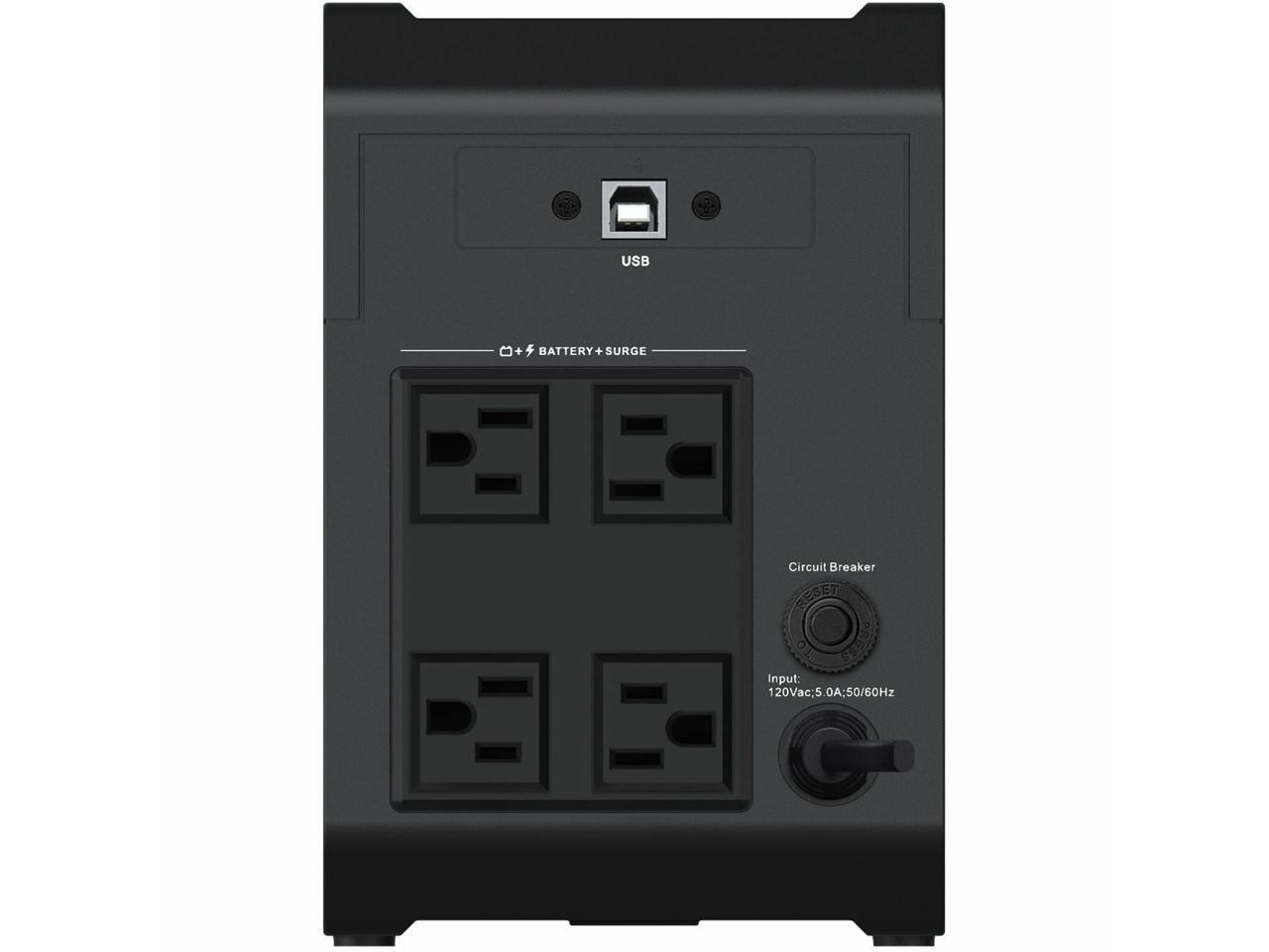 PowerUPS 200 Essential Line Interactive Series PSA6E-600LVT, 600VA/360W, Vertiv