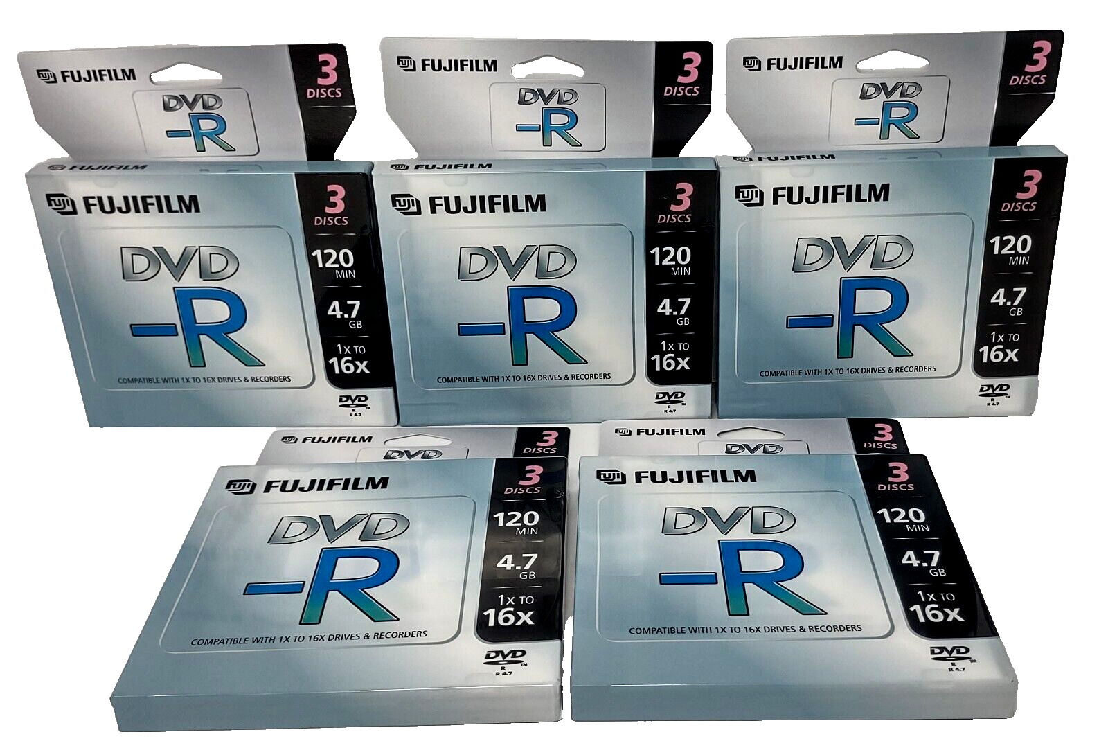 FujiFilm DVD-R 3 Pack HT Slim Case 5 Pack Box