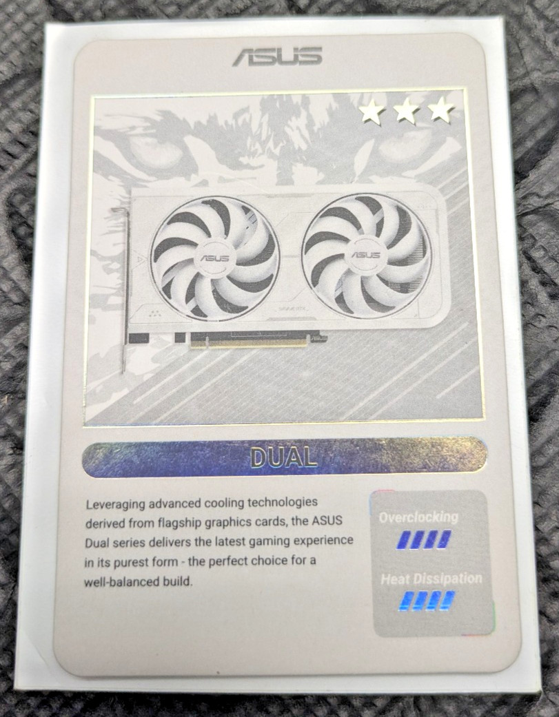 ASUS RTX 3060 TI DUALFAN series OC trading card mint
