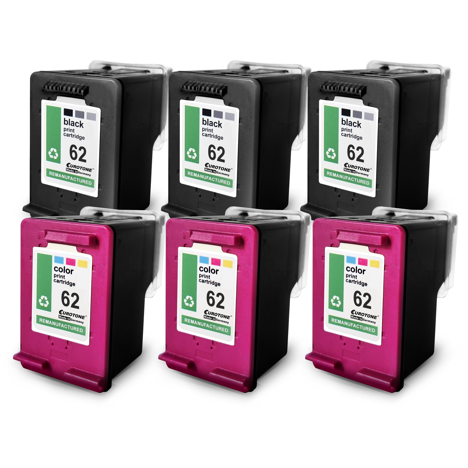 6x Eurotone ECO Ink 3+3 for HP Envy 5664-e-All-in-One 5547-e-All-in-One