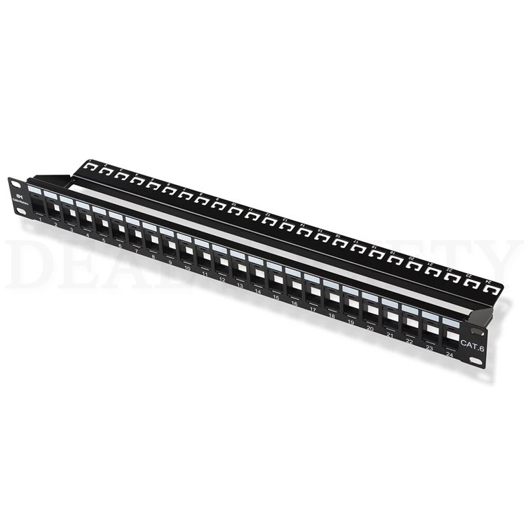 Cable Matters 1U 24 Port Cat 6 Keystone Patch Panel with Cable Management