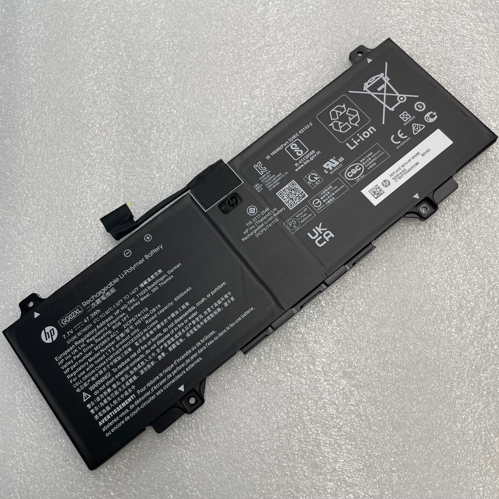 New Genuine GG02XL Battery for HP Chromebook Enterprise x360 11 G4 EE HSTNN-OB1X