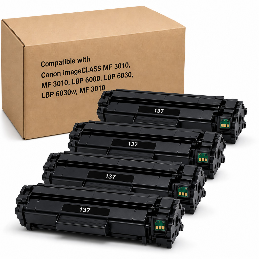 4 Pack 4PK For Canon 137 9435b001aa Black Toner Cartridge imageCLASS MF236n