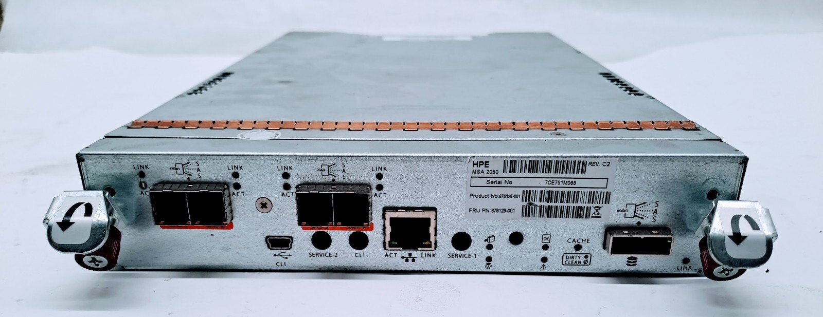 HPE MSA 2050 MSA2050 876129-001 SAS Disk Shelf Controller 81-00000118-00-02